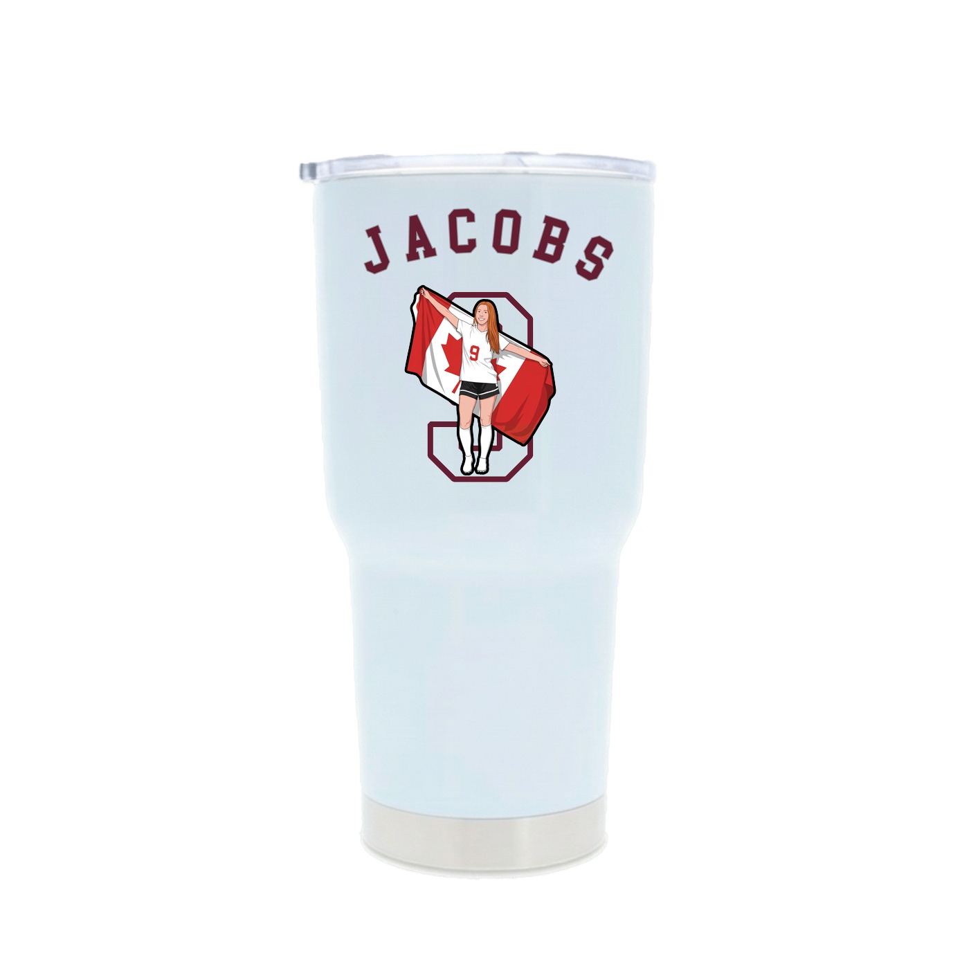 30oz Stainless Steel Tumbler — Shirsey Arch in White