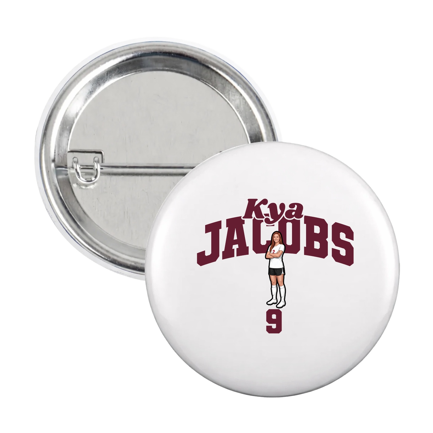 Game Day Button — Signature Arch in White