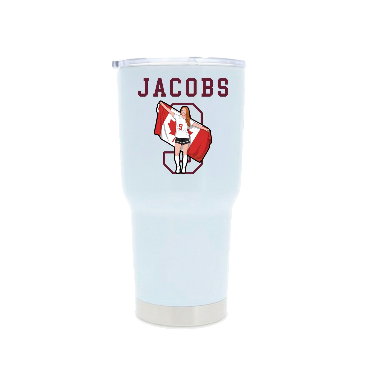 30oz Stainless Steel Tumbler — Shirsey in White