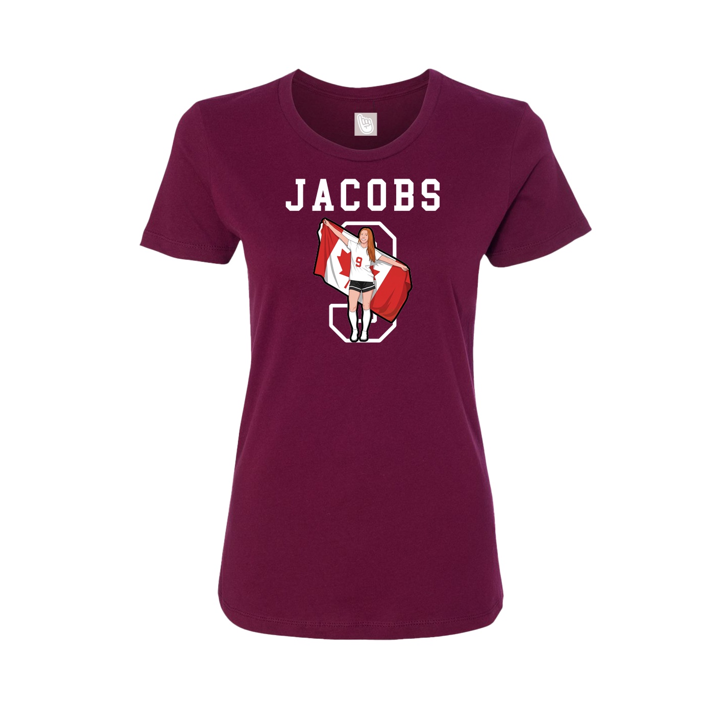 Fitted Women's Tee — Shirsey in Maroon