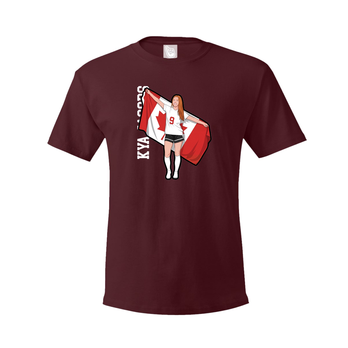 Tee — Name Vertical in Maroon
