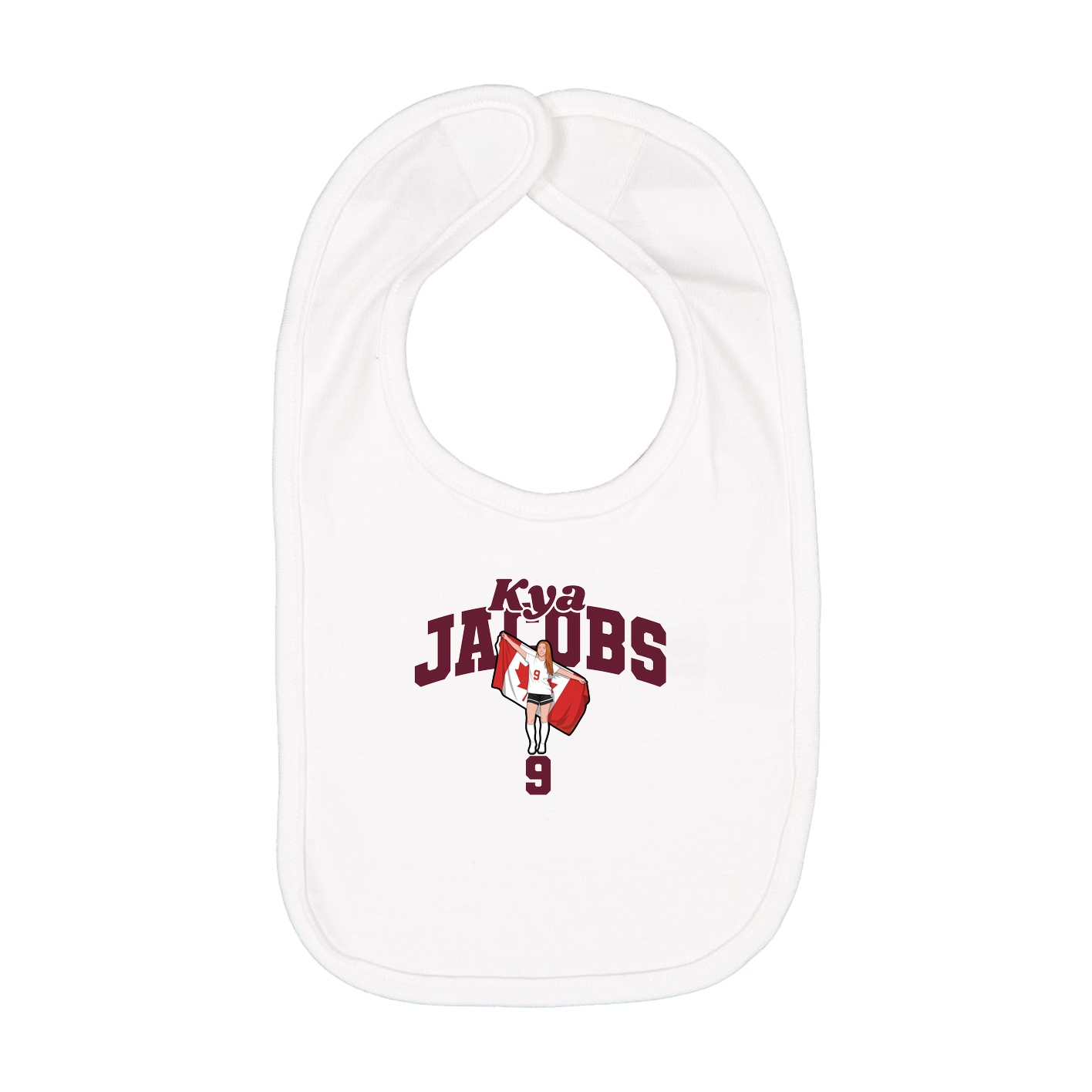 Infant Bib — Signature Arch in White