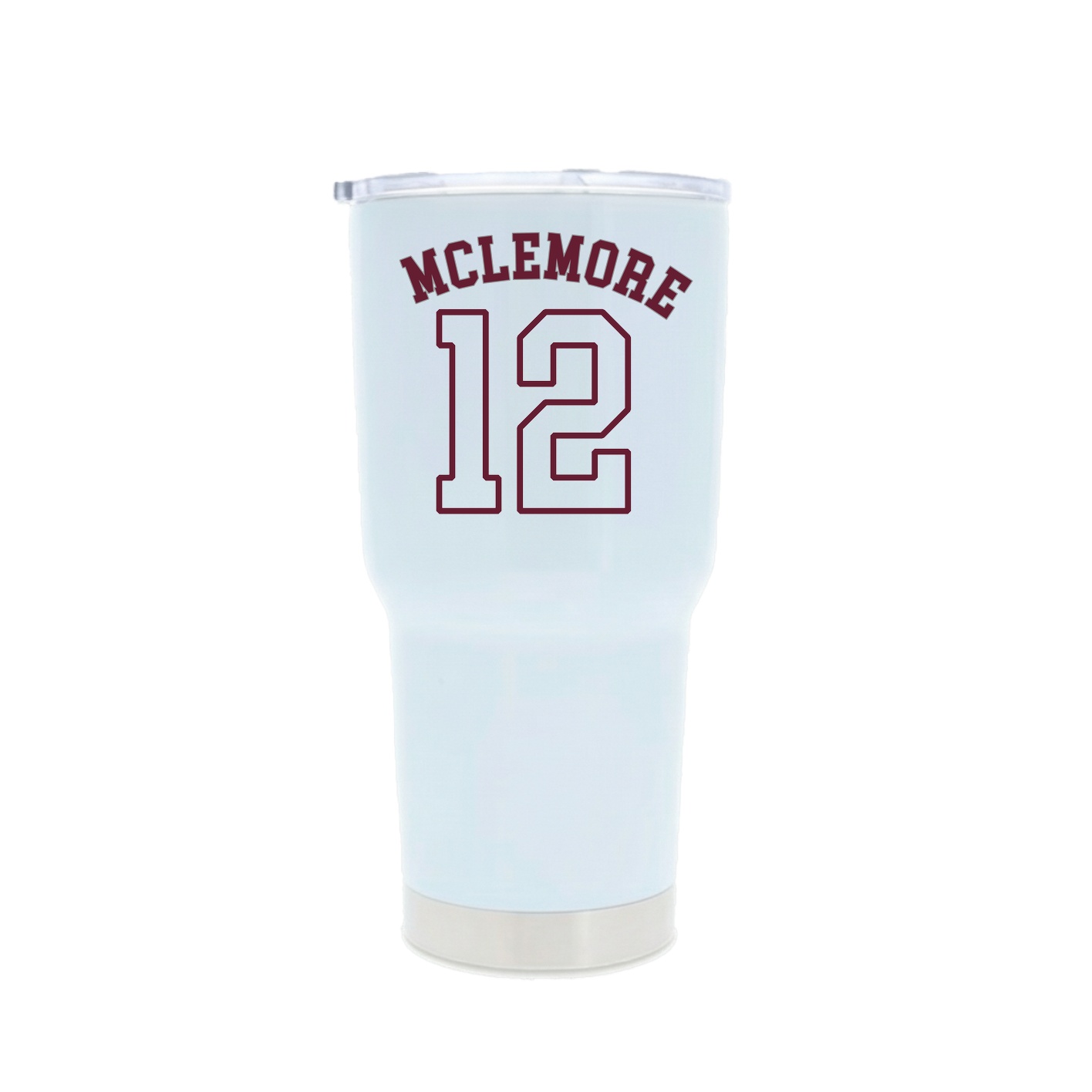30oz Stainless Steel Tumbler — Shirsey Arch in White