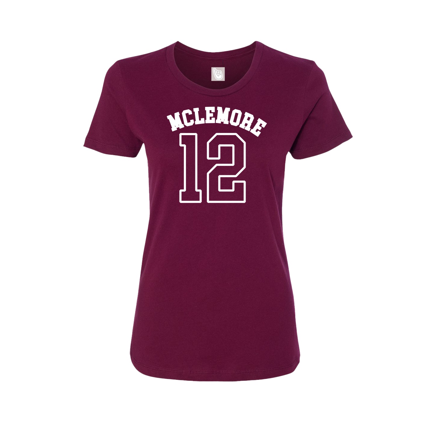 Fitted Women's Tee — Shirsey Arch in Maroon