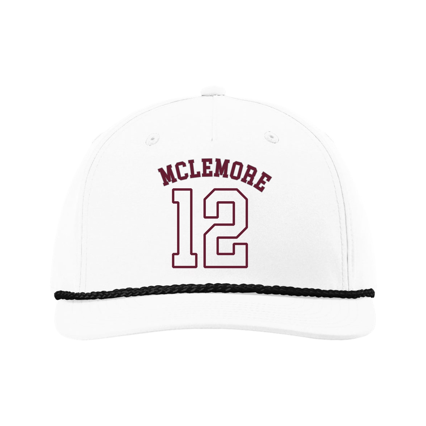 Five-Panel Classic Rope Cap — Shirsey Arch in White