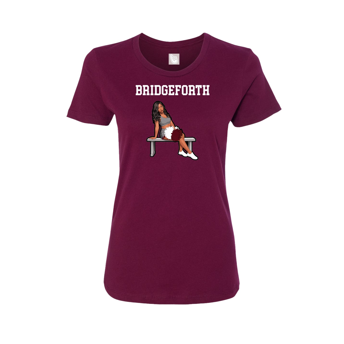 Fitted Women's Tee — Shirsey in Maroon