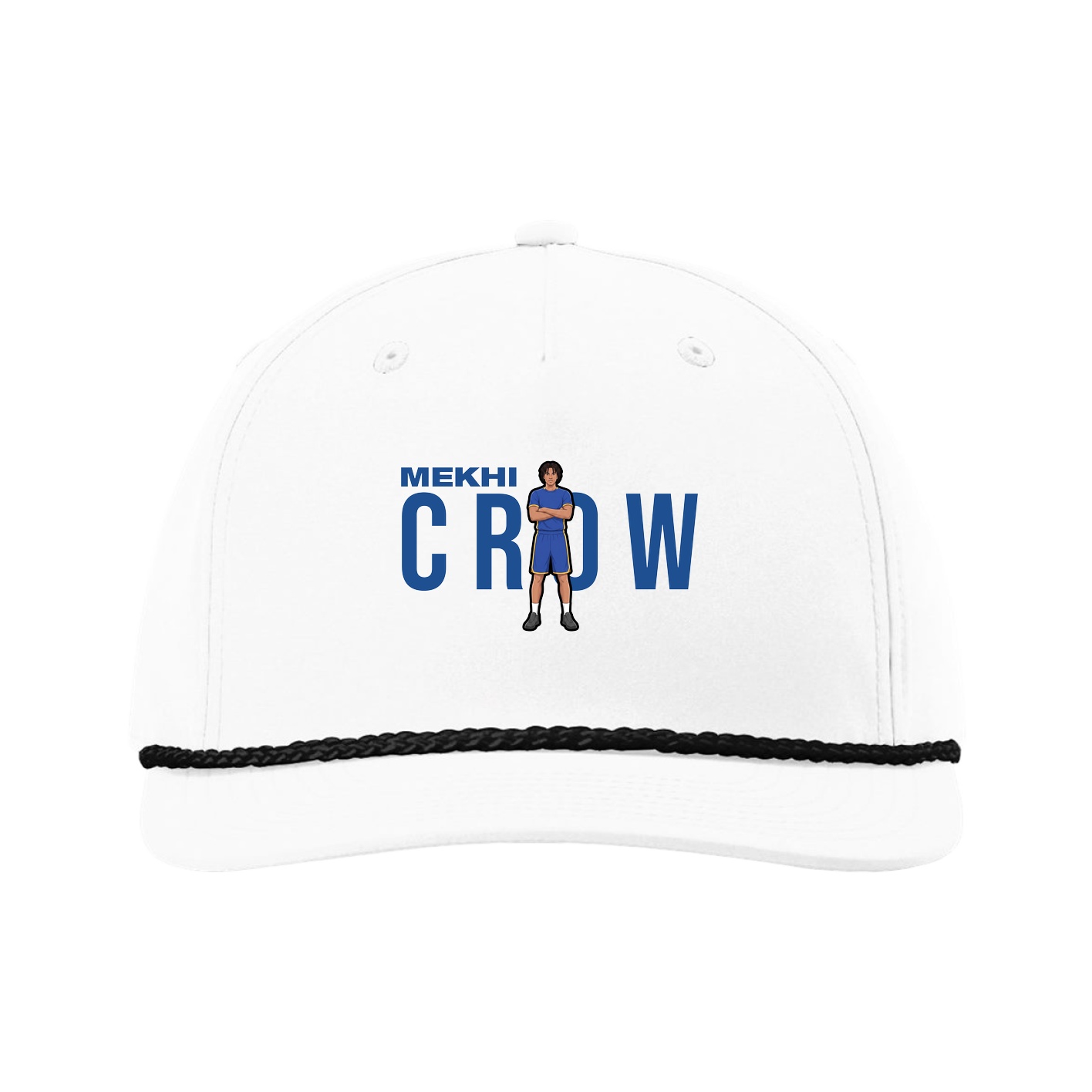 Five-Panel Classic Rope Cap — Player Name in White