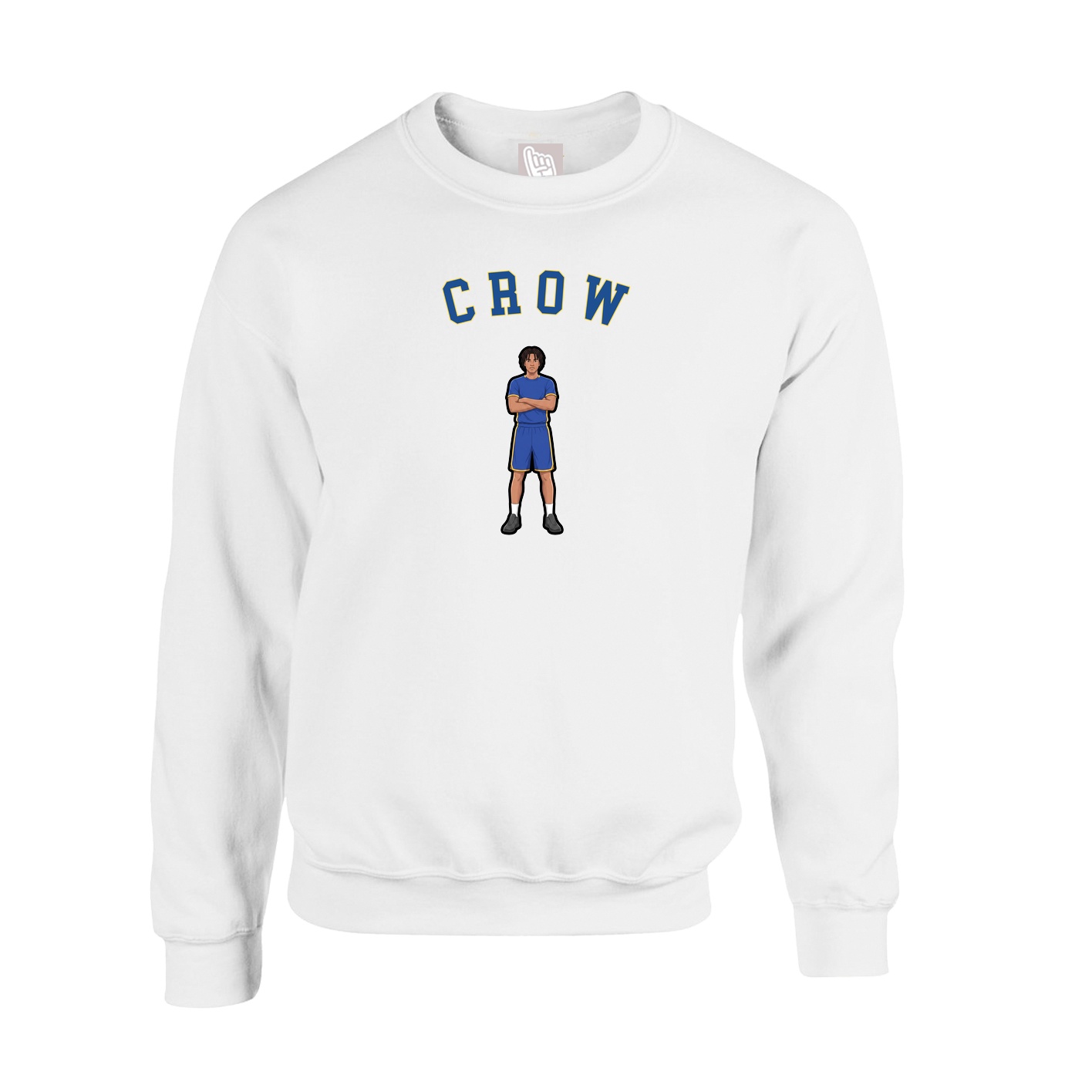 Fleece Crew — Shirsey Arch in White