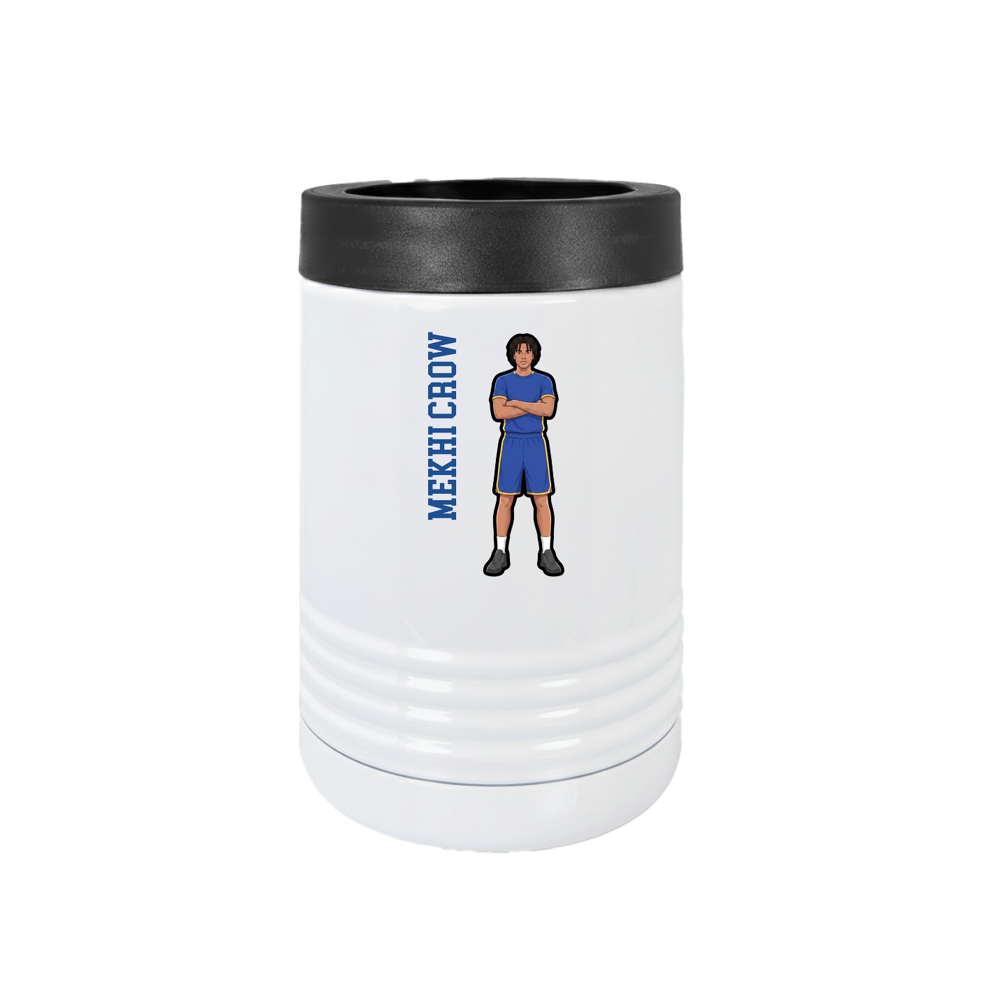 Beverage Holder — Name Vertical in White