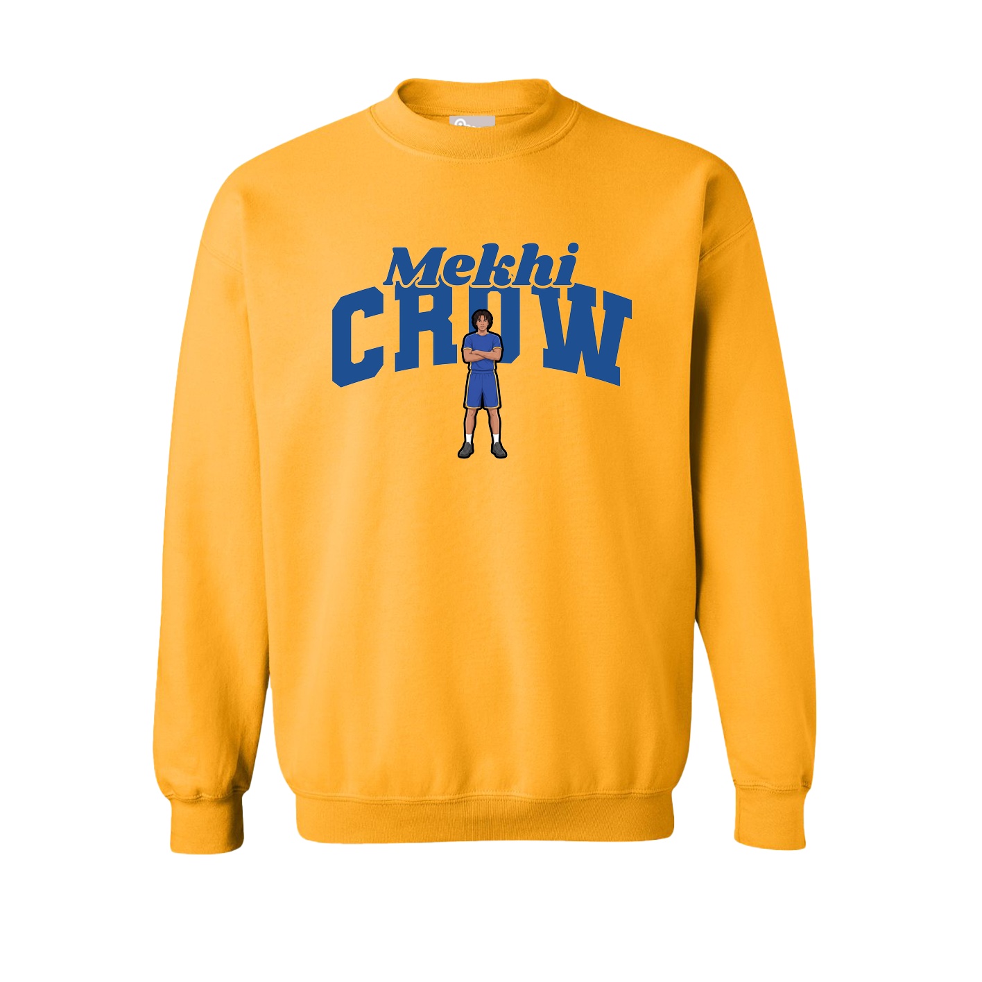 Fleece Crew — Signature Arch in Gold