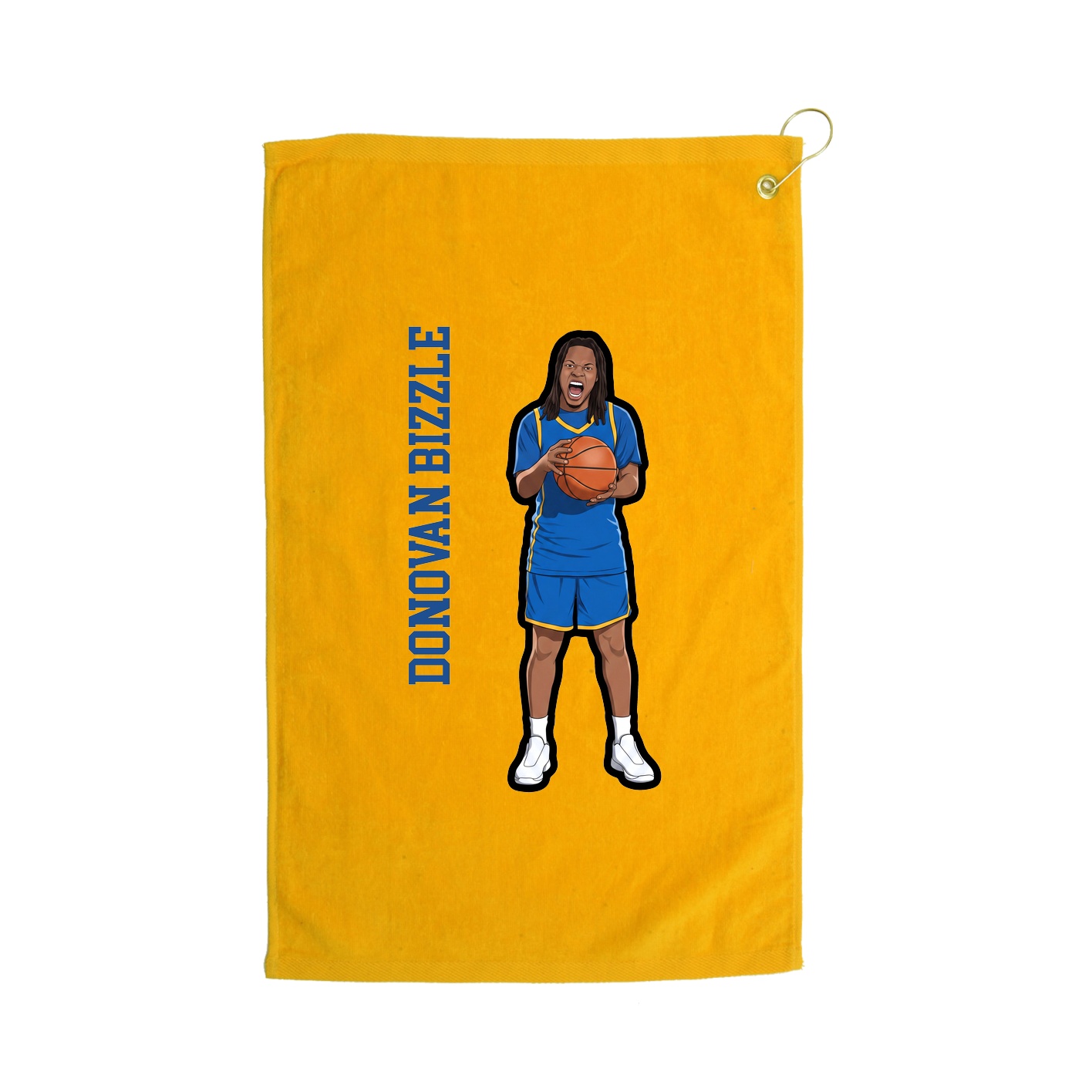 Golf Towel — Name Vertical in Gold