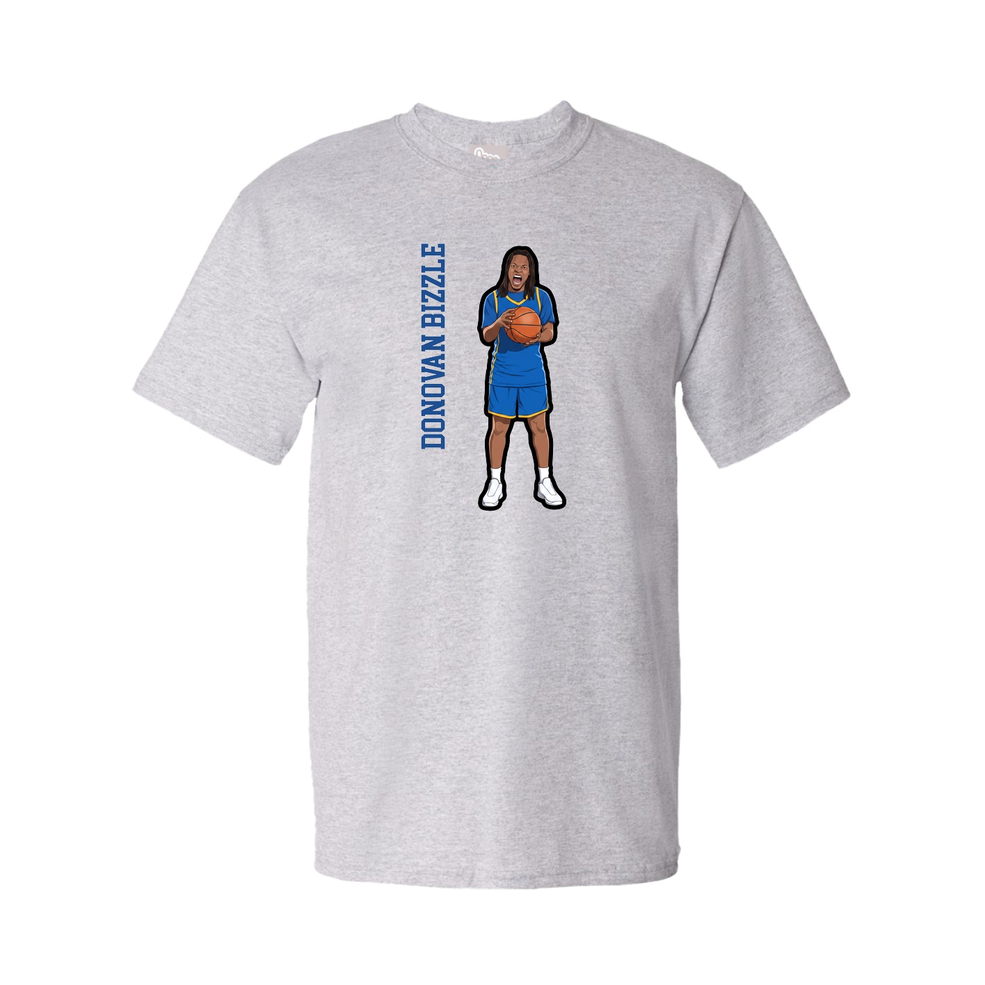 Tee — Name Vertical in Grey