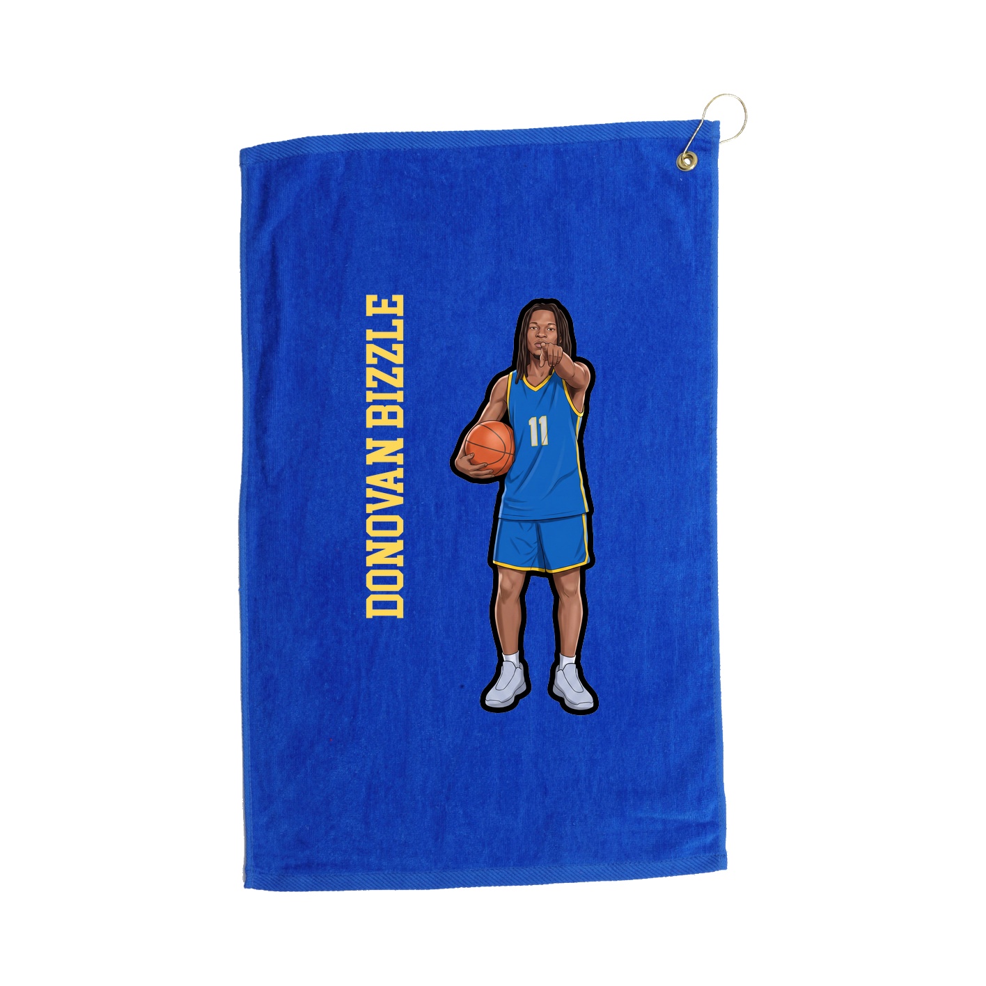 Golf Towel — Name Vertical in Royal