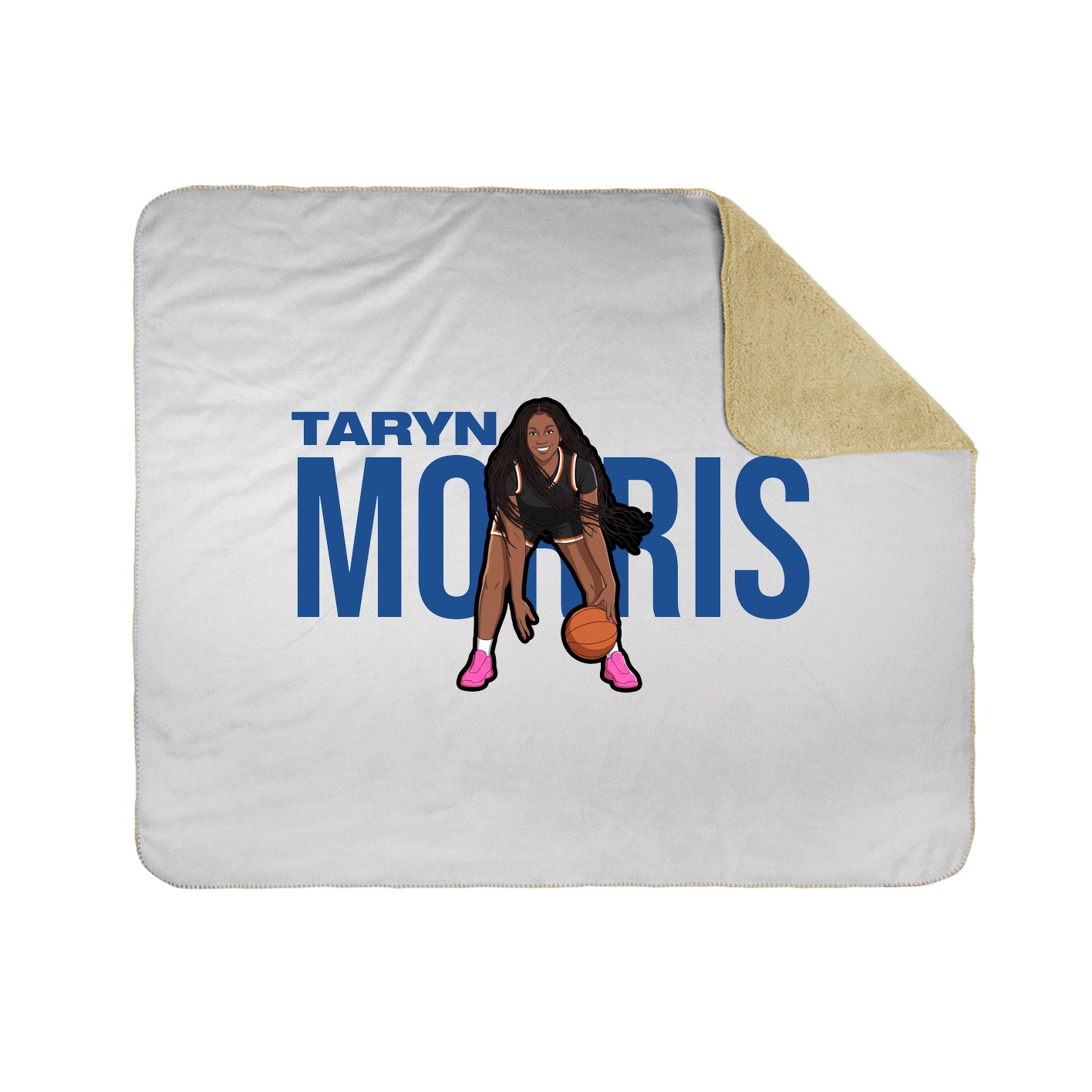 Throw Blanket — Player Name in White