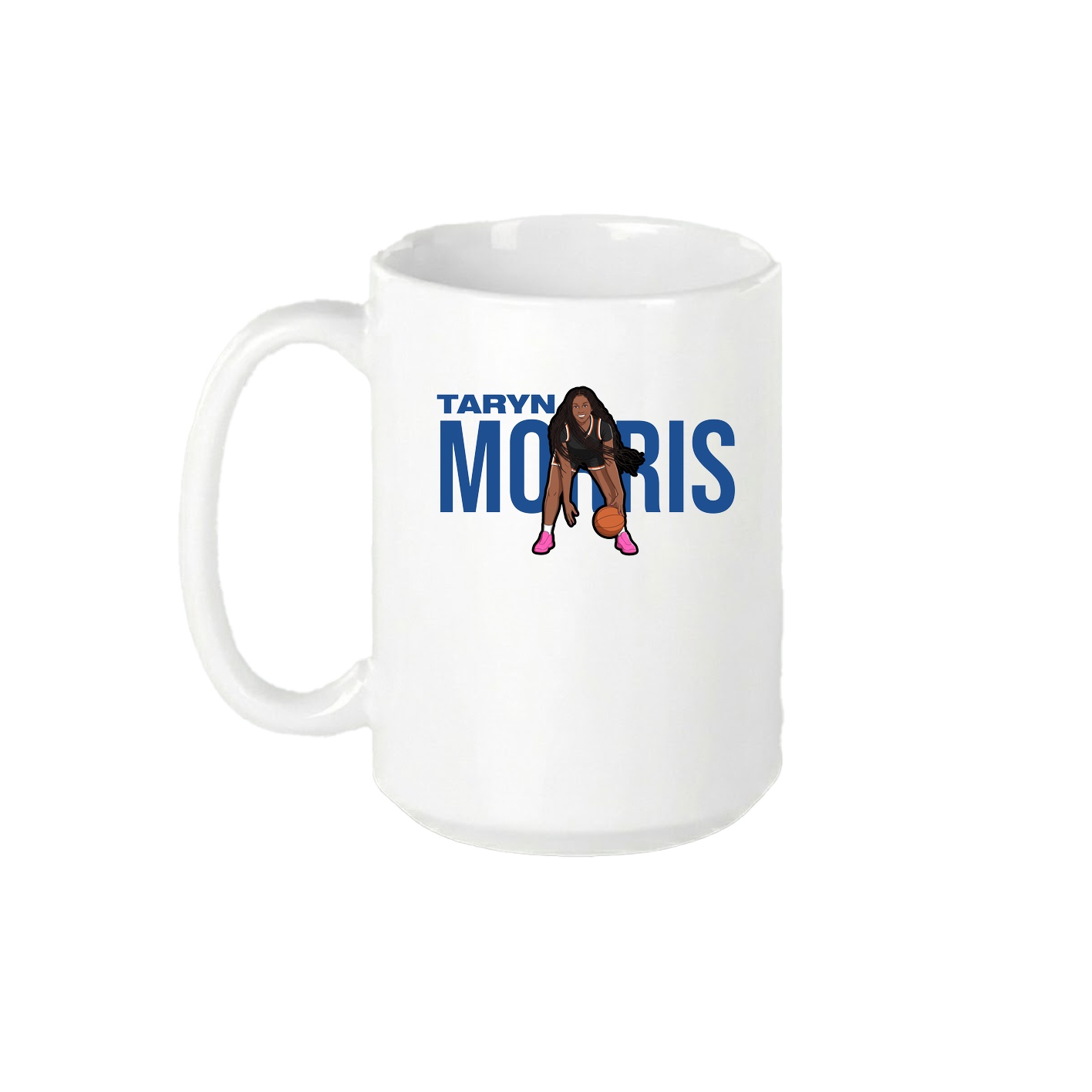 15oz Coffee Mug — Player Name in White