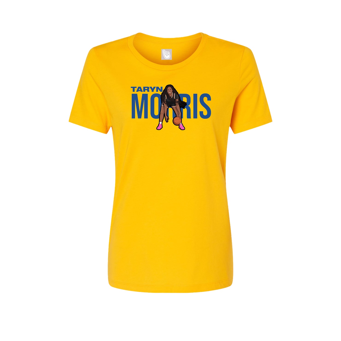 Fitted Women's Tee — Player Name in Gold