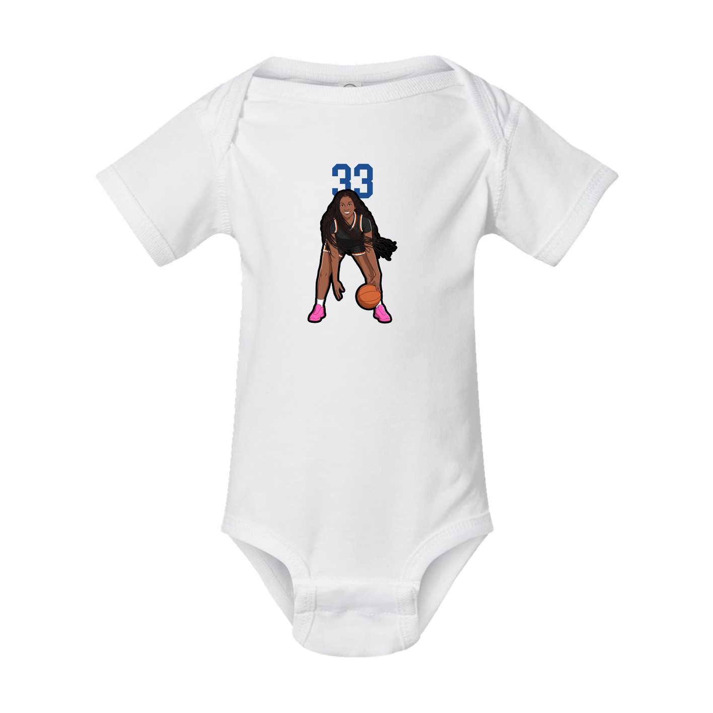 Baby Onesie — Number Top in White