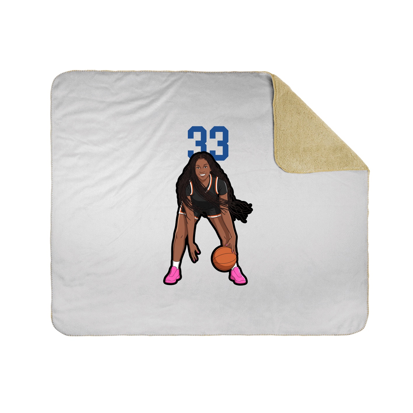 Throw Blanket — Number Top in White