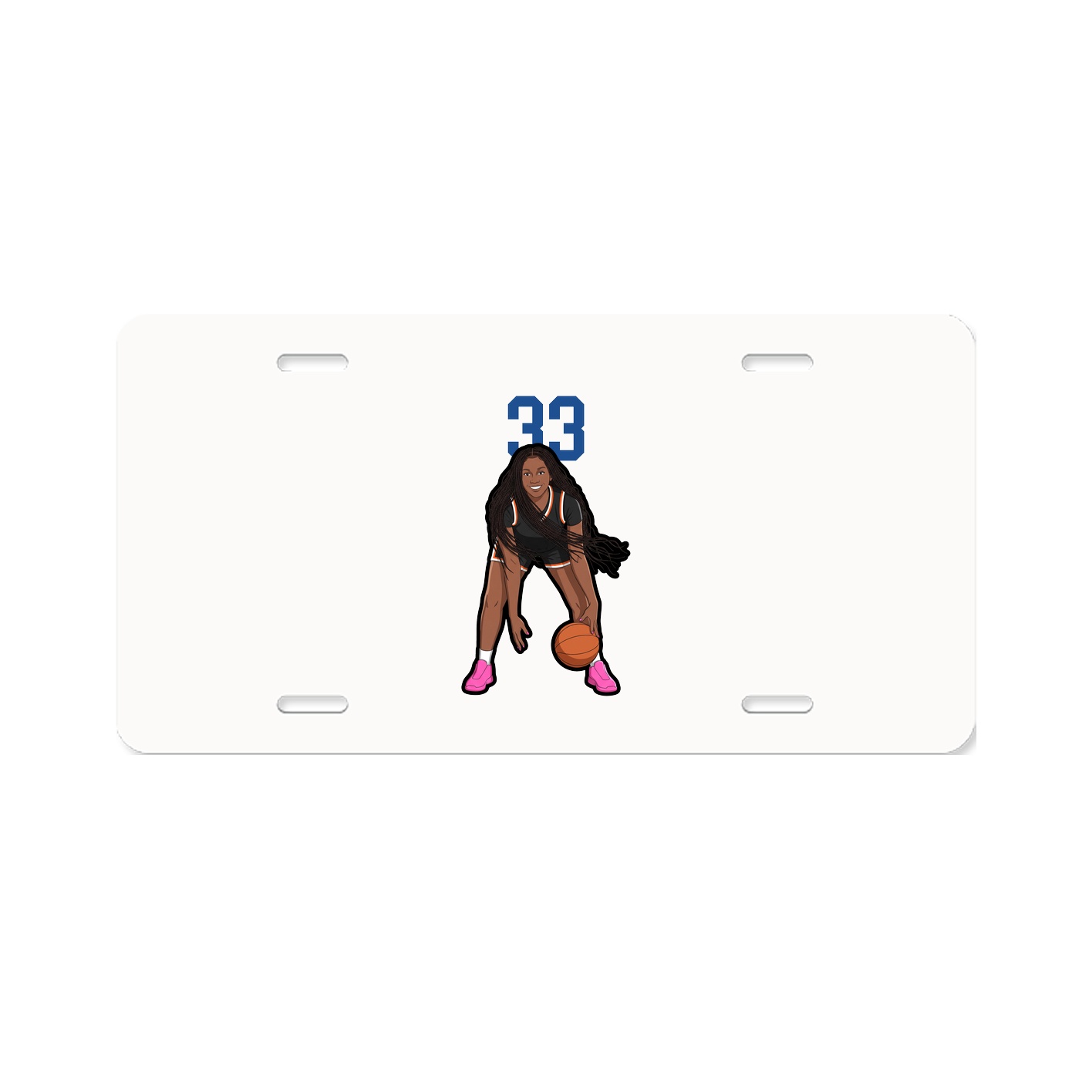 License Plate — Number Top in Classic