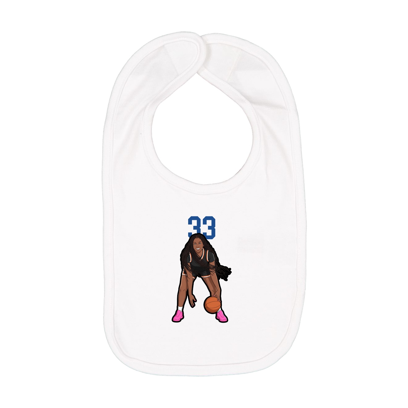 Infant Bib — Number Top in White