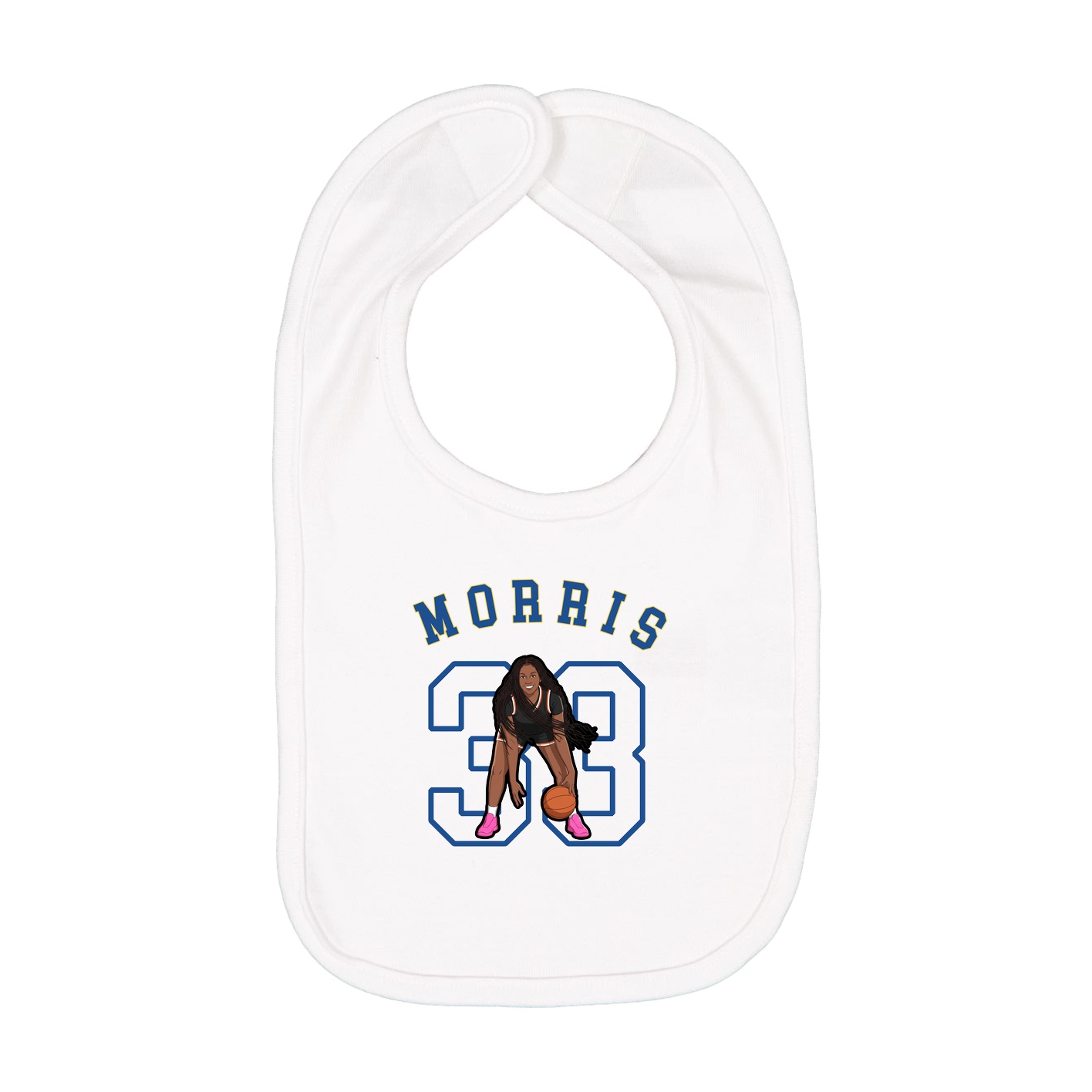 Infant Bib — Shirsey Arch in White