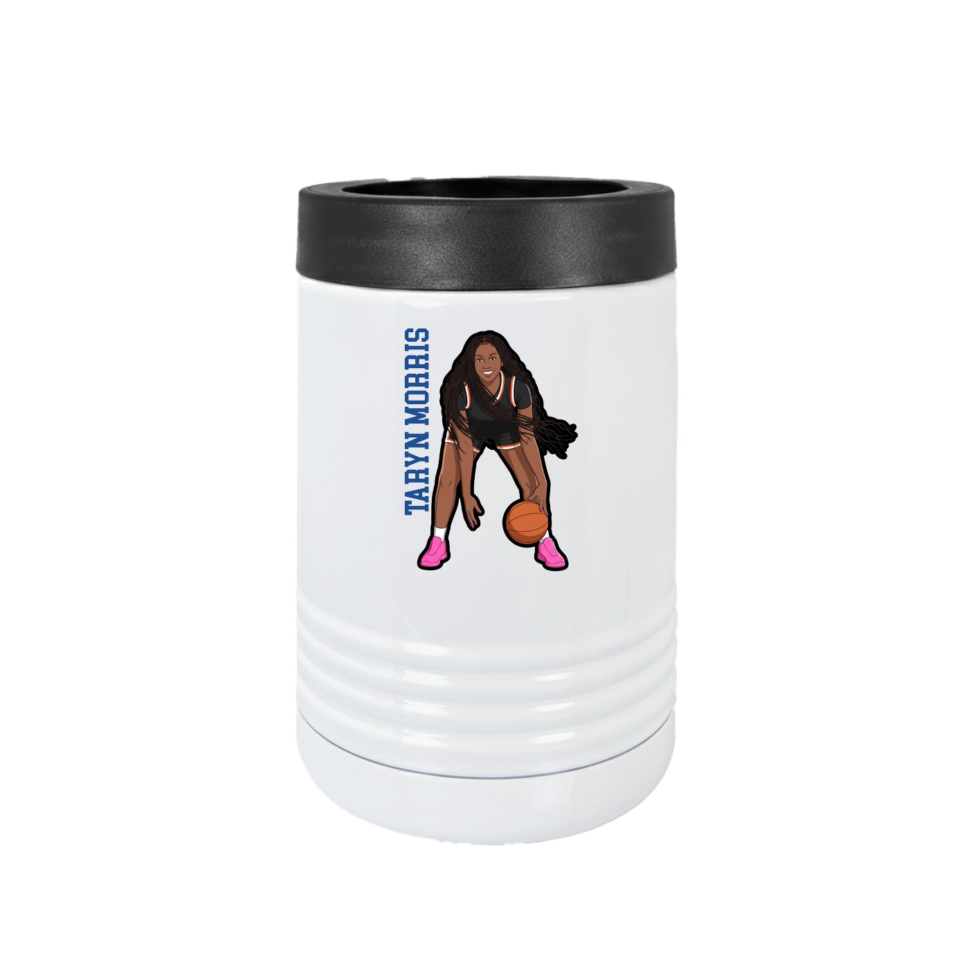 Beverage Holder — Name Vertical in White