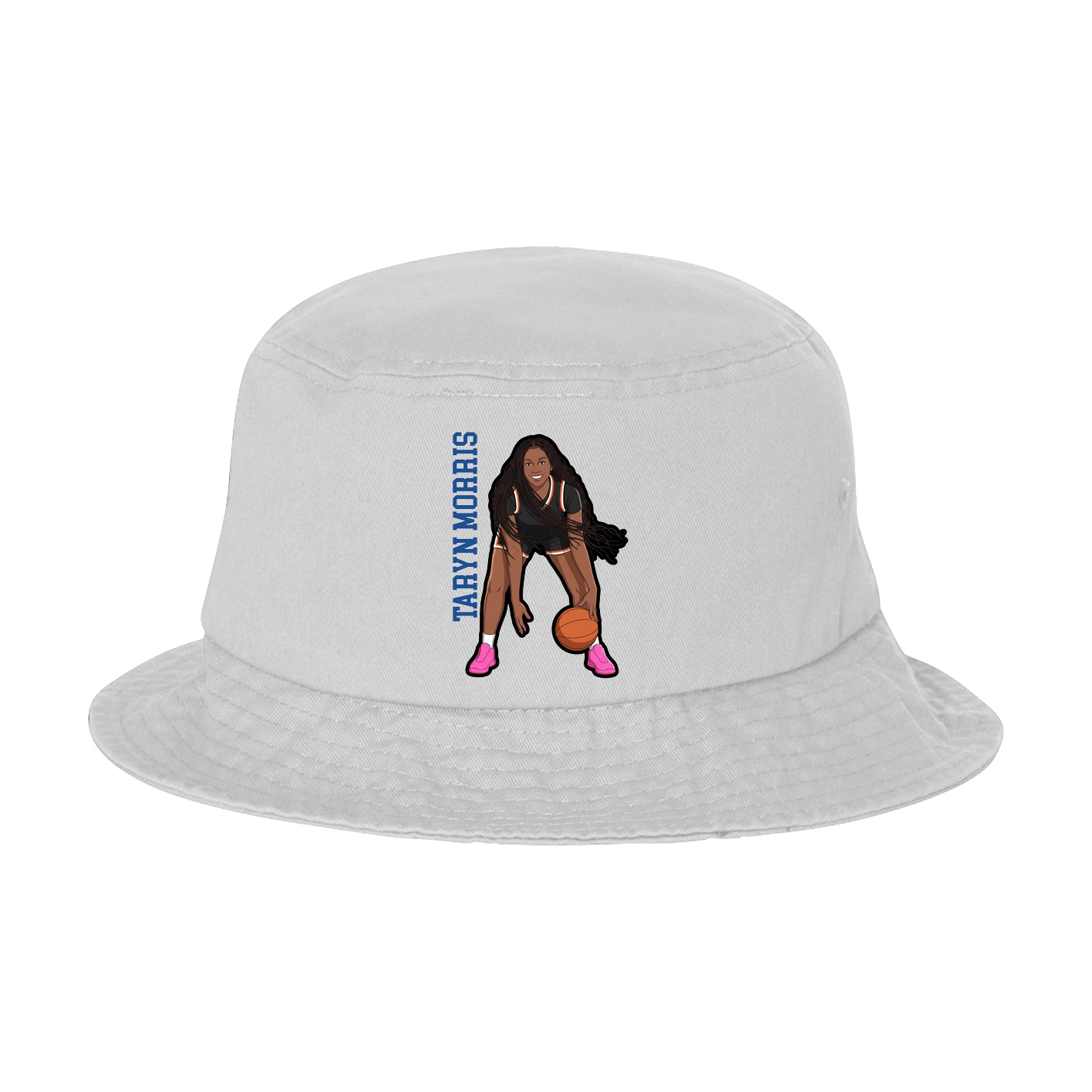 Bucket Cap — Name Vertical in White