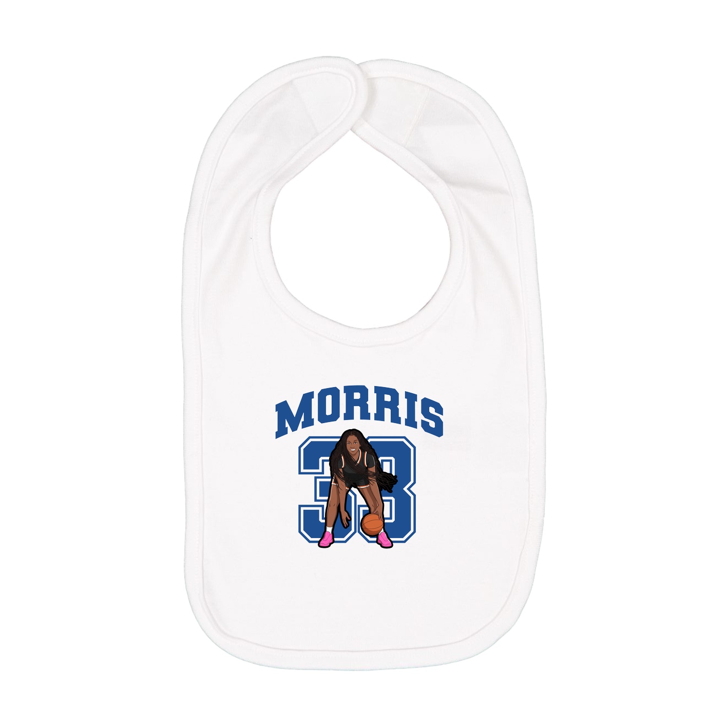 Infant Bib — Number in White