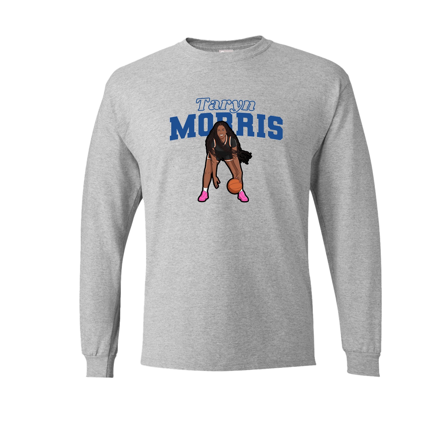 Long Sleeve Tee — Name Arch in Grey