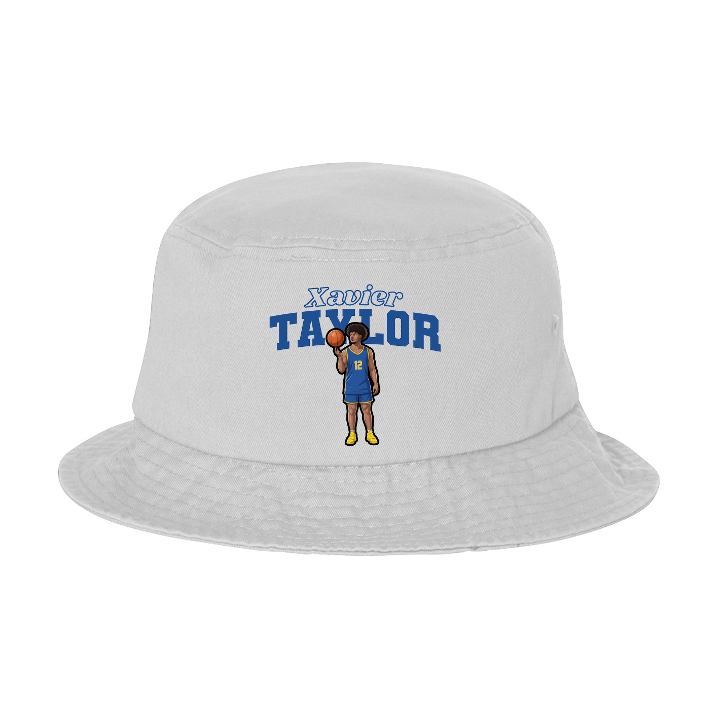 Bucket Cap — Name Arch in White