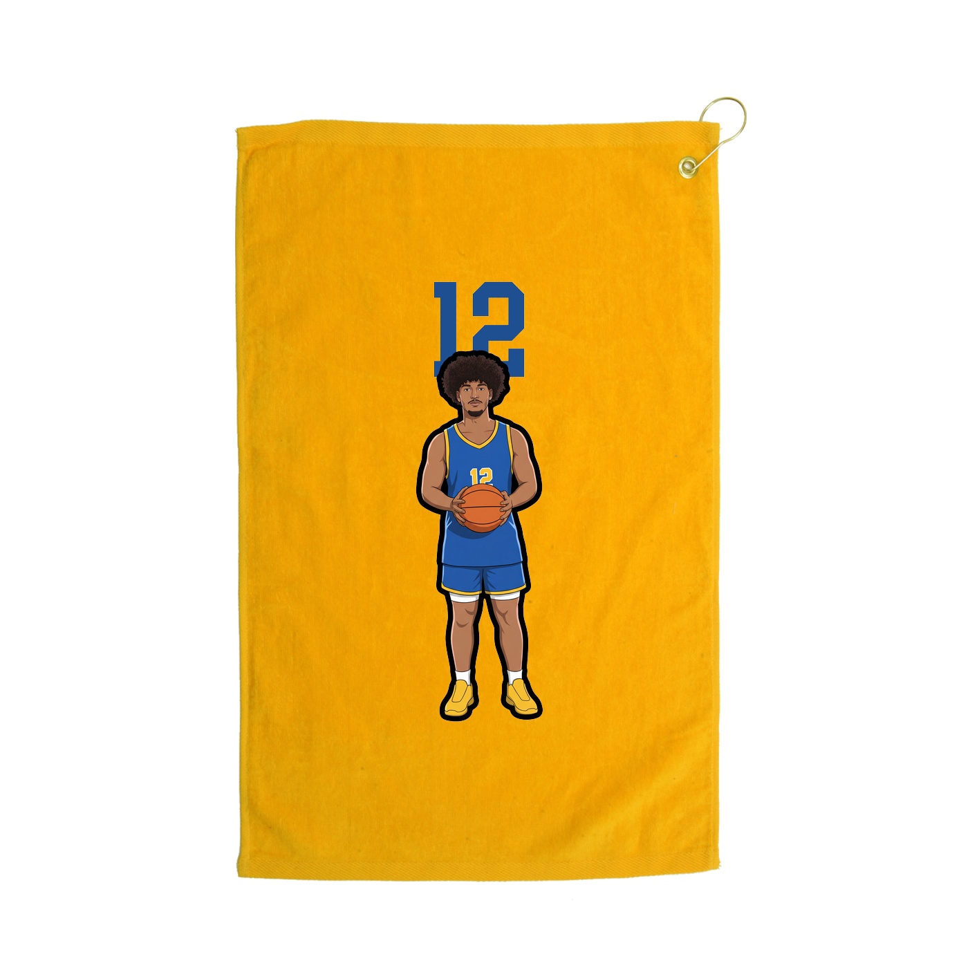 Golf Towel — Number Top in Gold