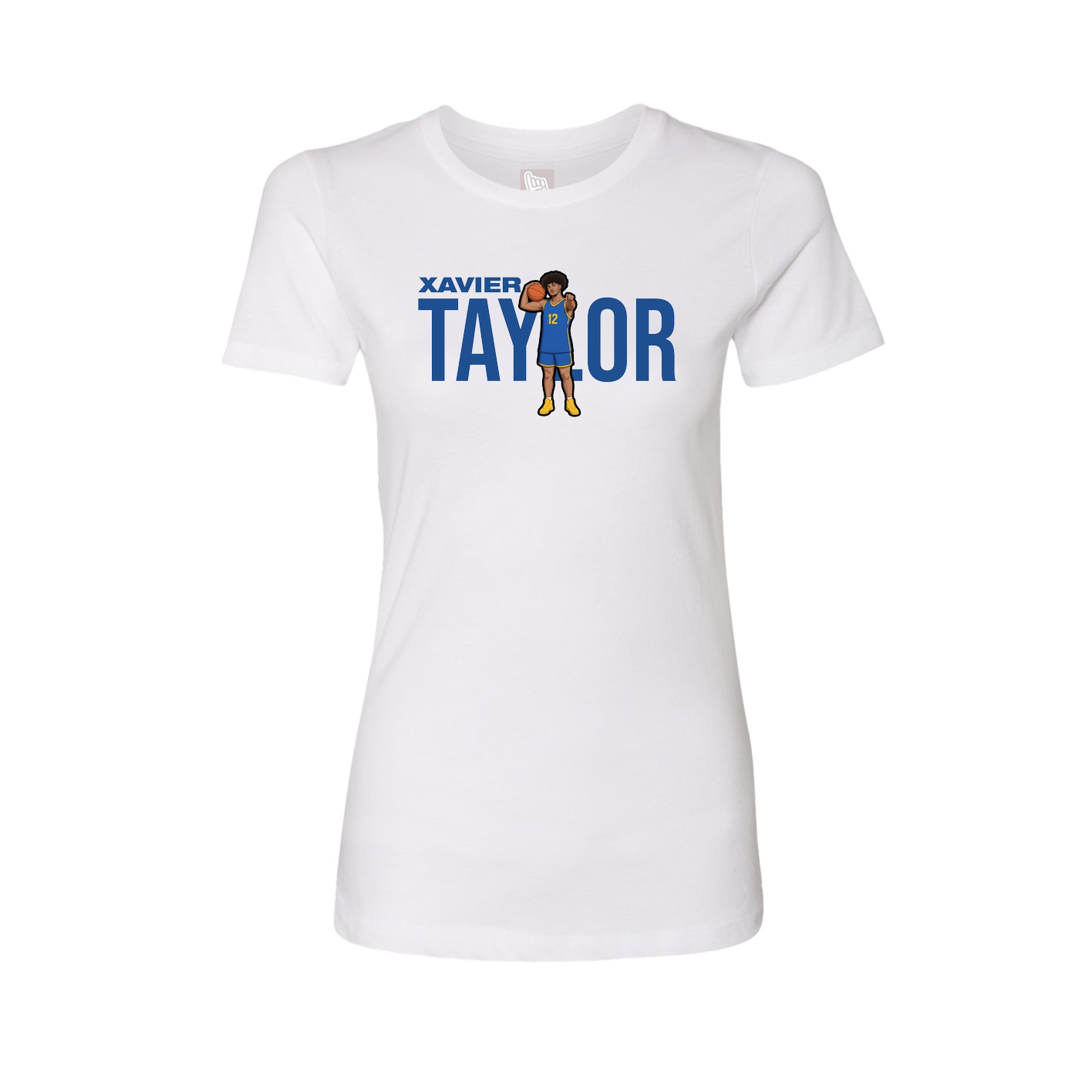 Fitted Women's Tee — Player Name in White