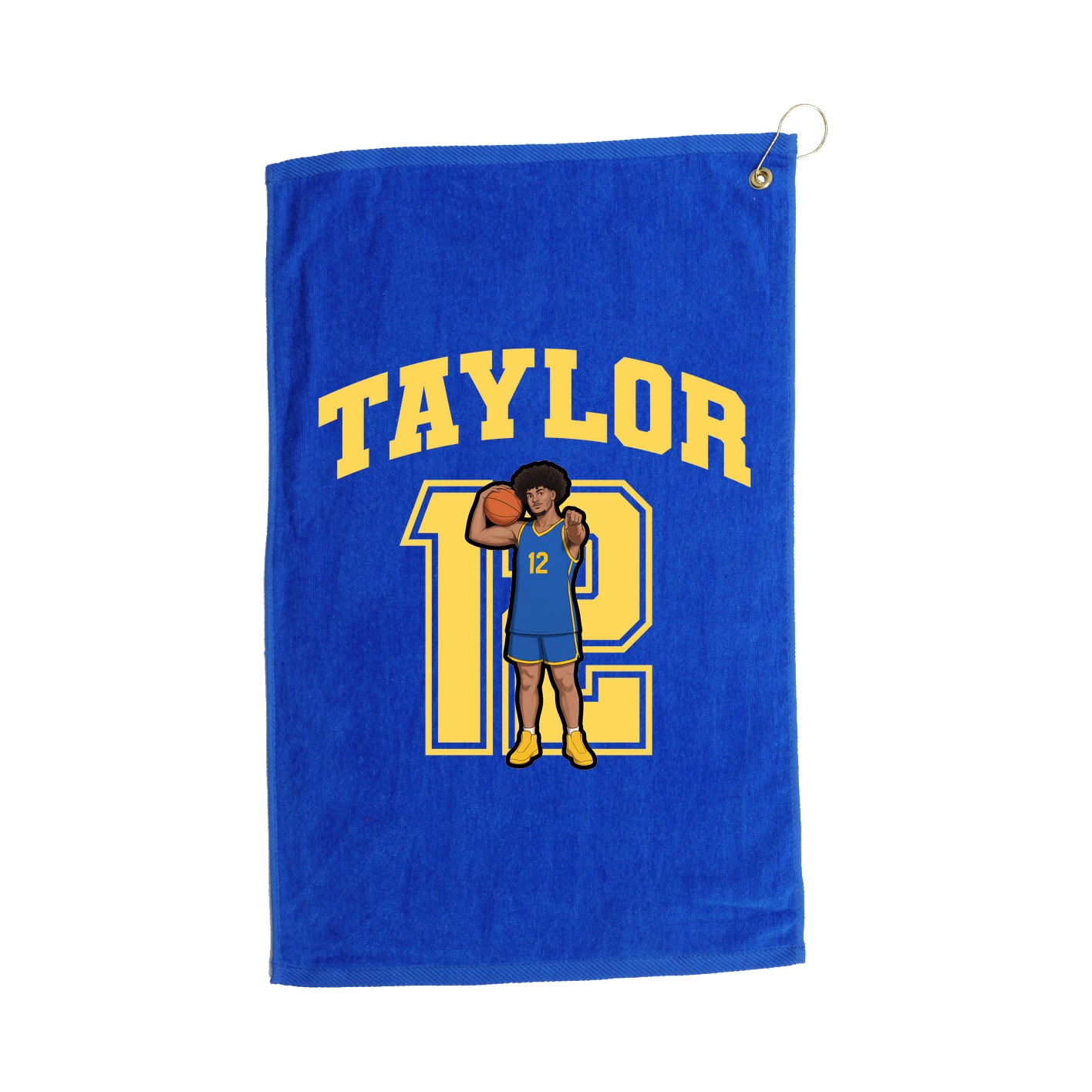 Golf Towel — Number in Royal