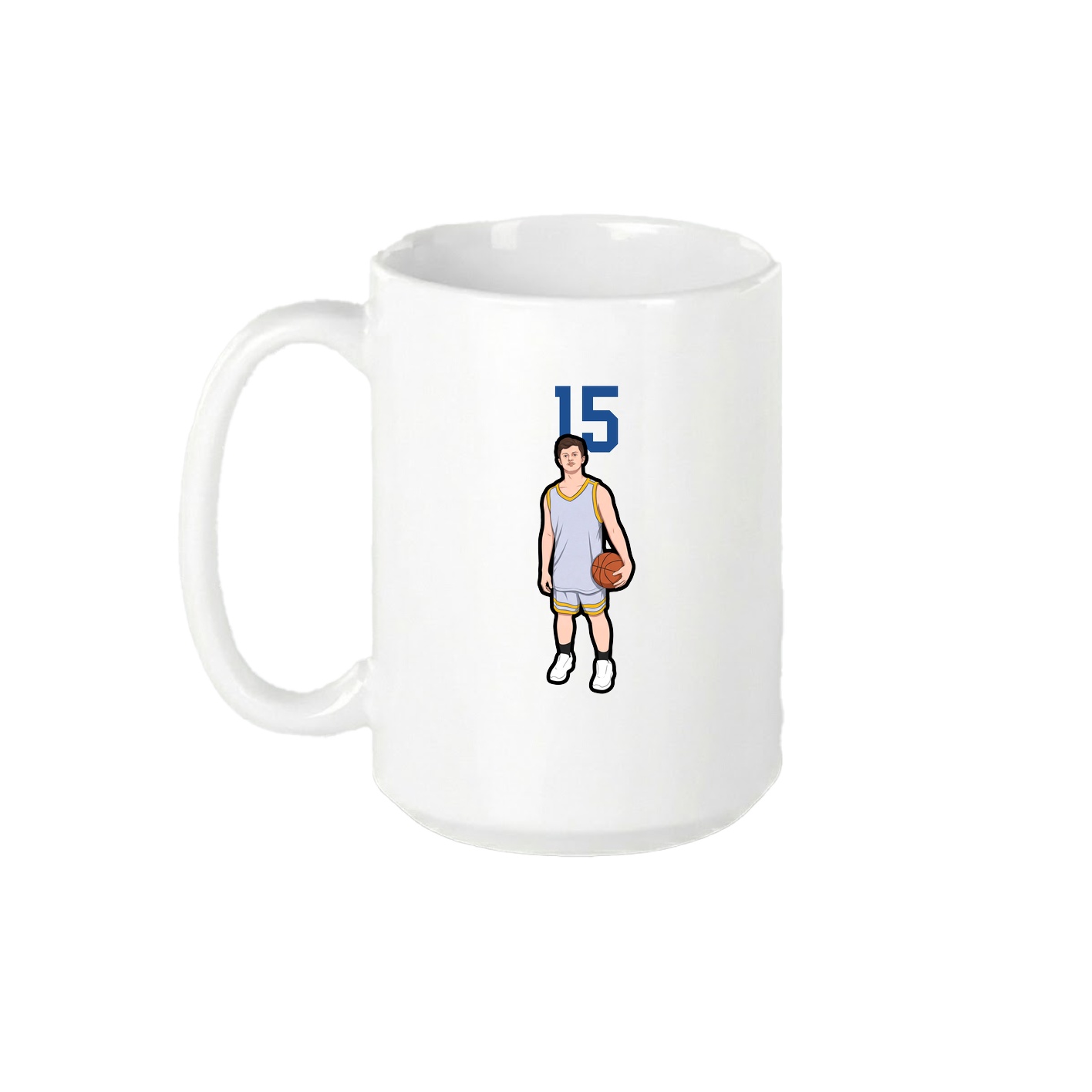 15oz Coffee Mug — Number Top in White