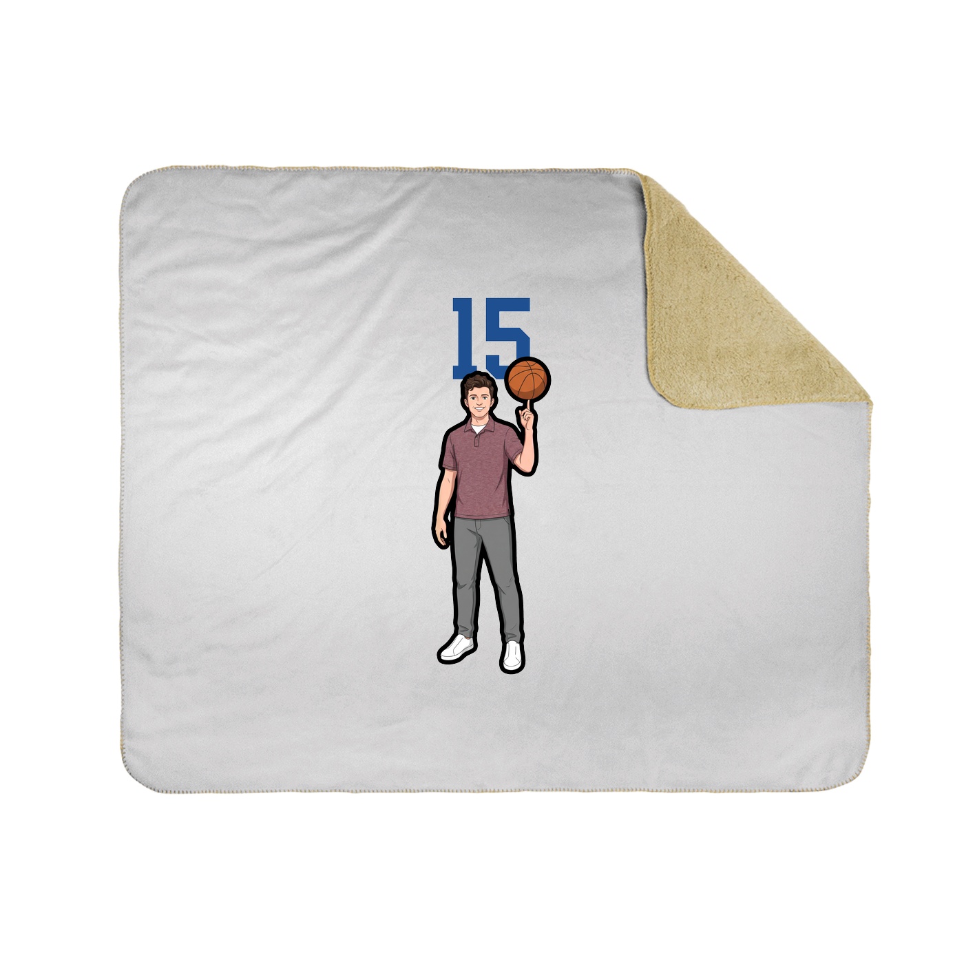 Throw Blanket — Number Top in White