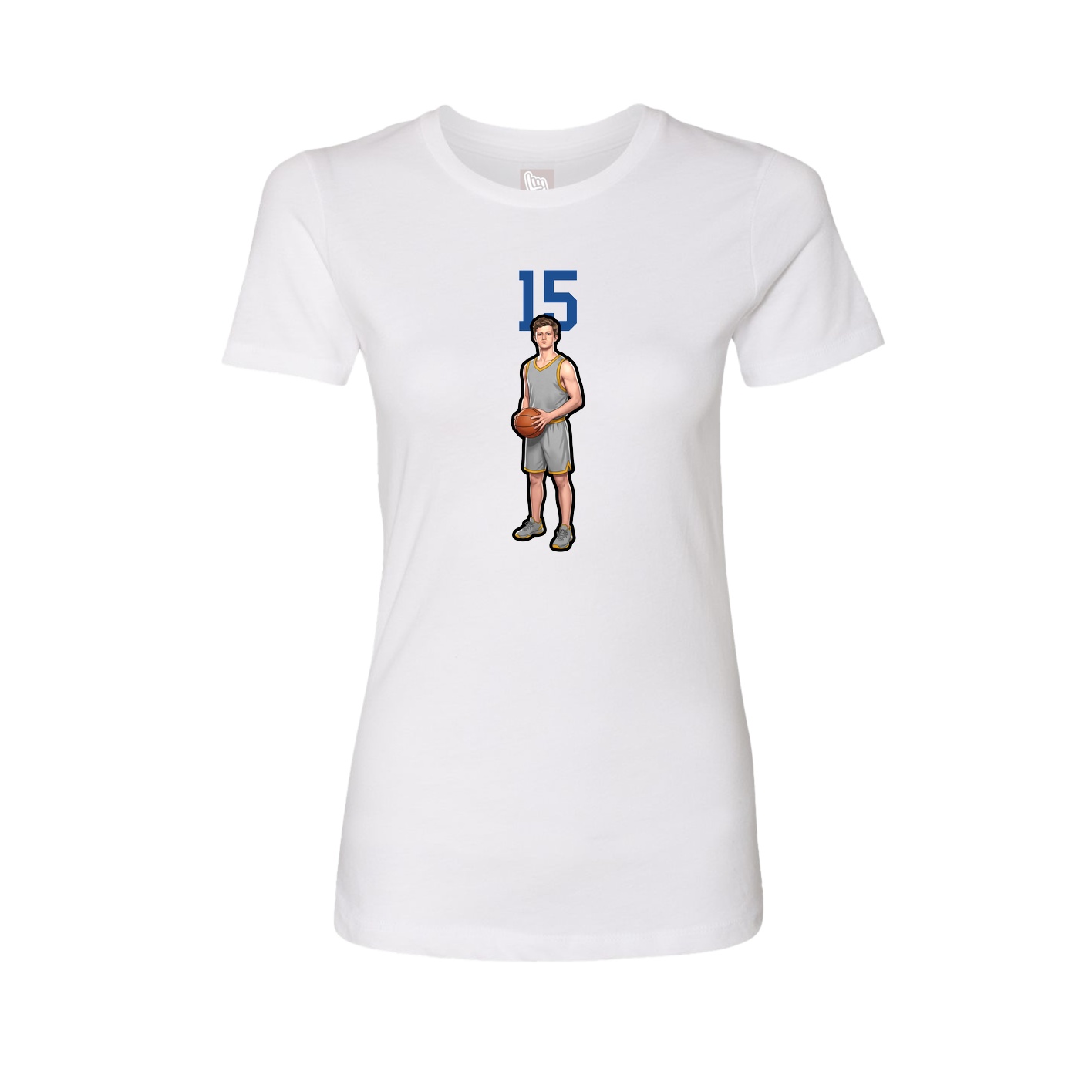 Fitted Women's Tee — Number Top in White