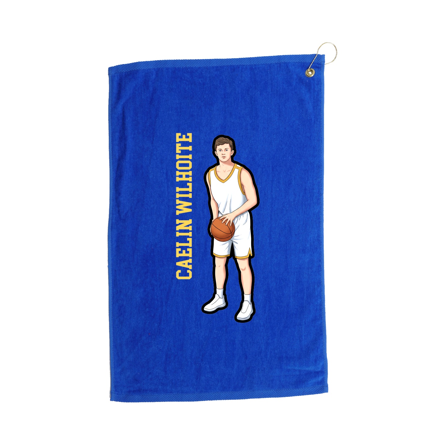 Golf Towel — Name Vertical in Royal
