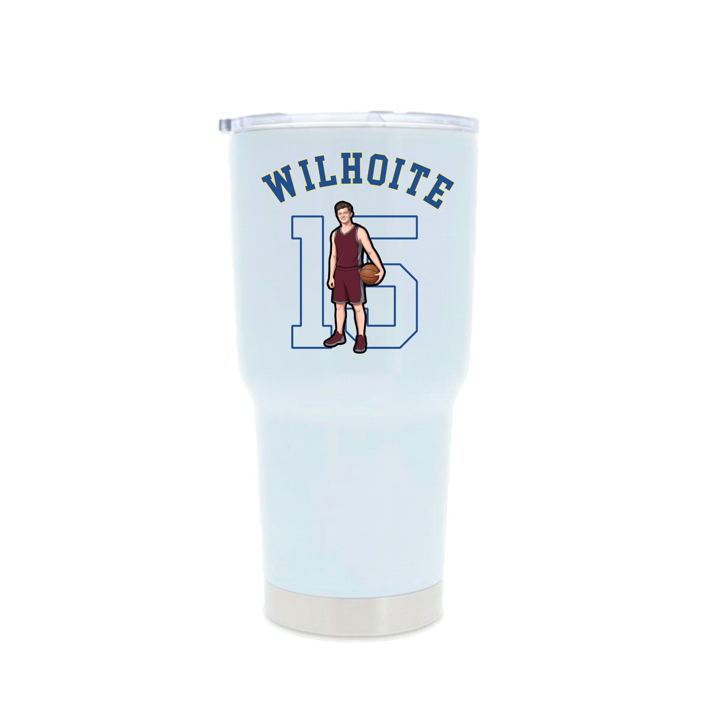 30oz Stainless Steel Tumbler — Shirsey Arch in White