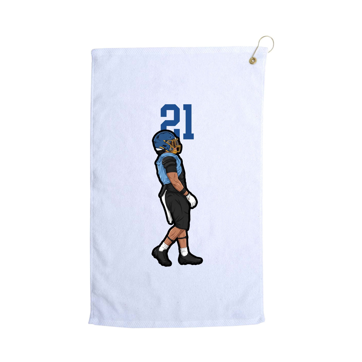 Golf Towel — Number Top in White