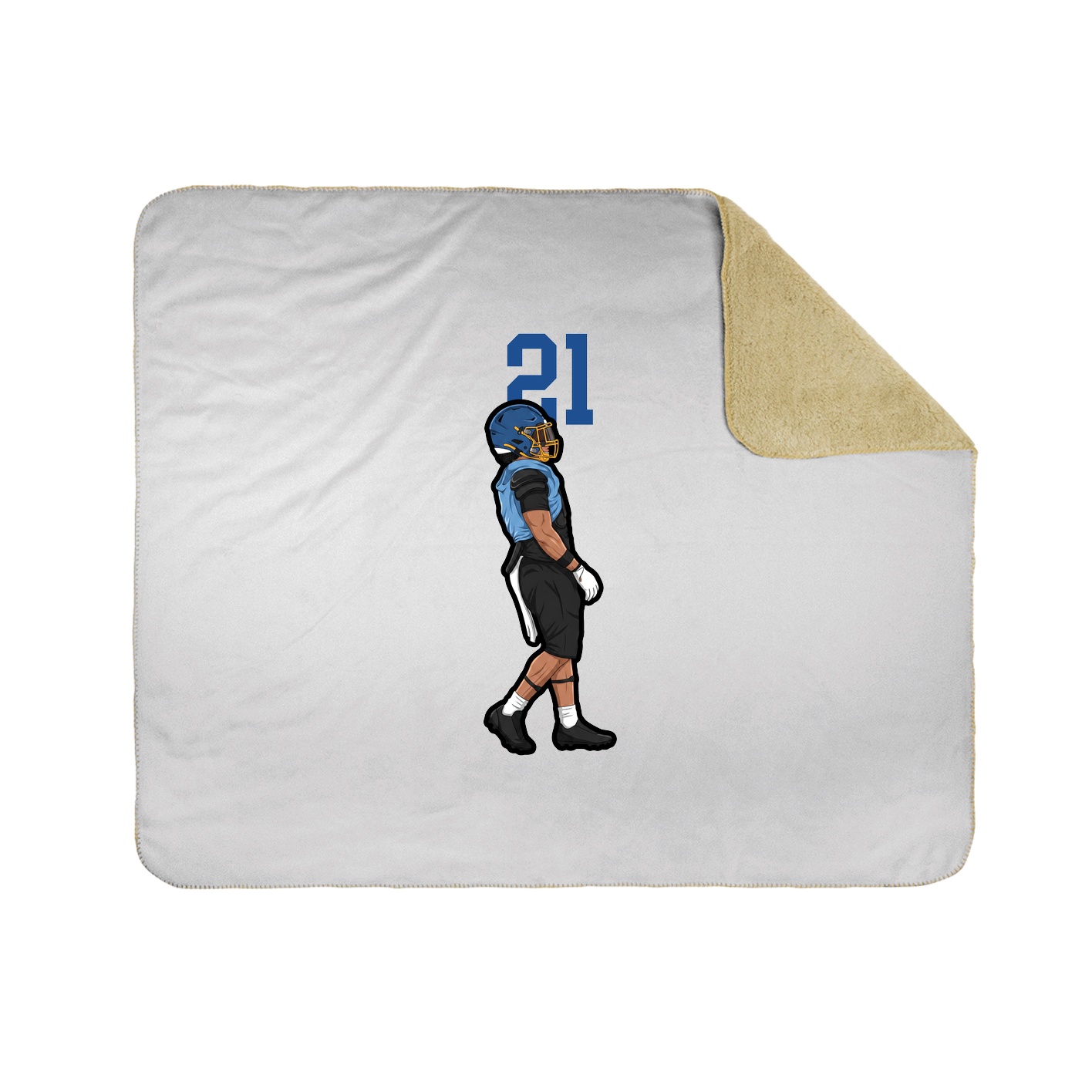Throw Blanket — Number Top in White