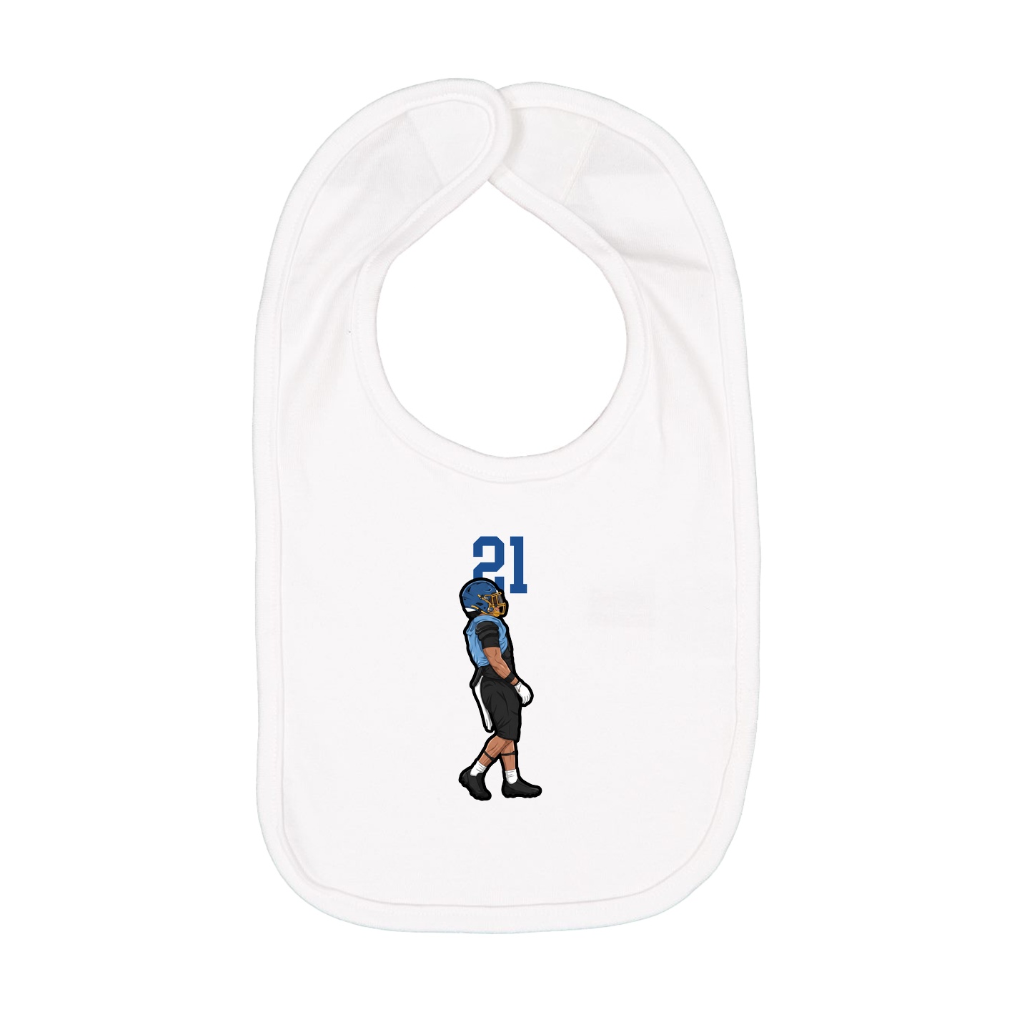 Infant Bib — Number Top in White