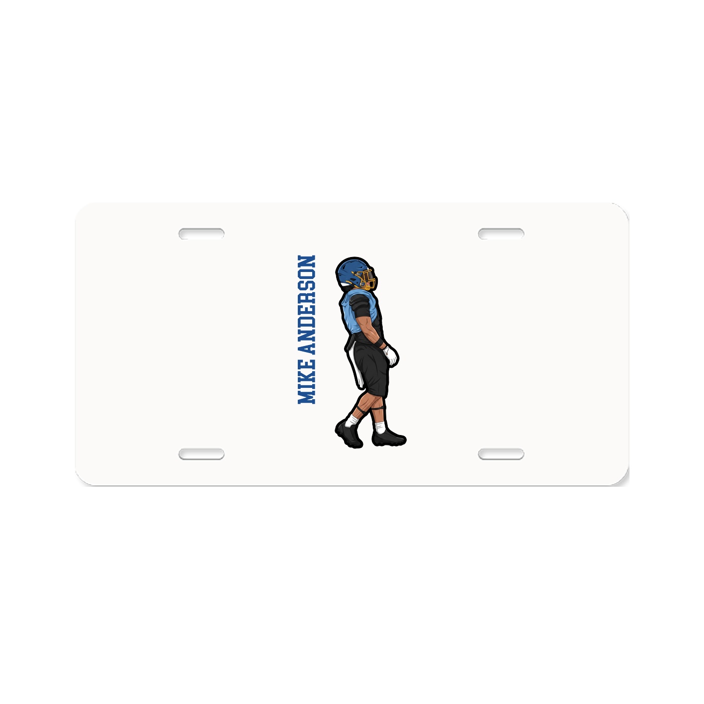 License Plate — Name Vertical in Classic