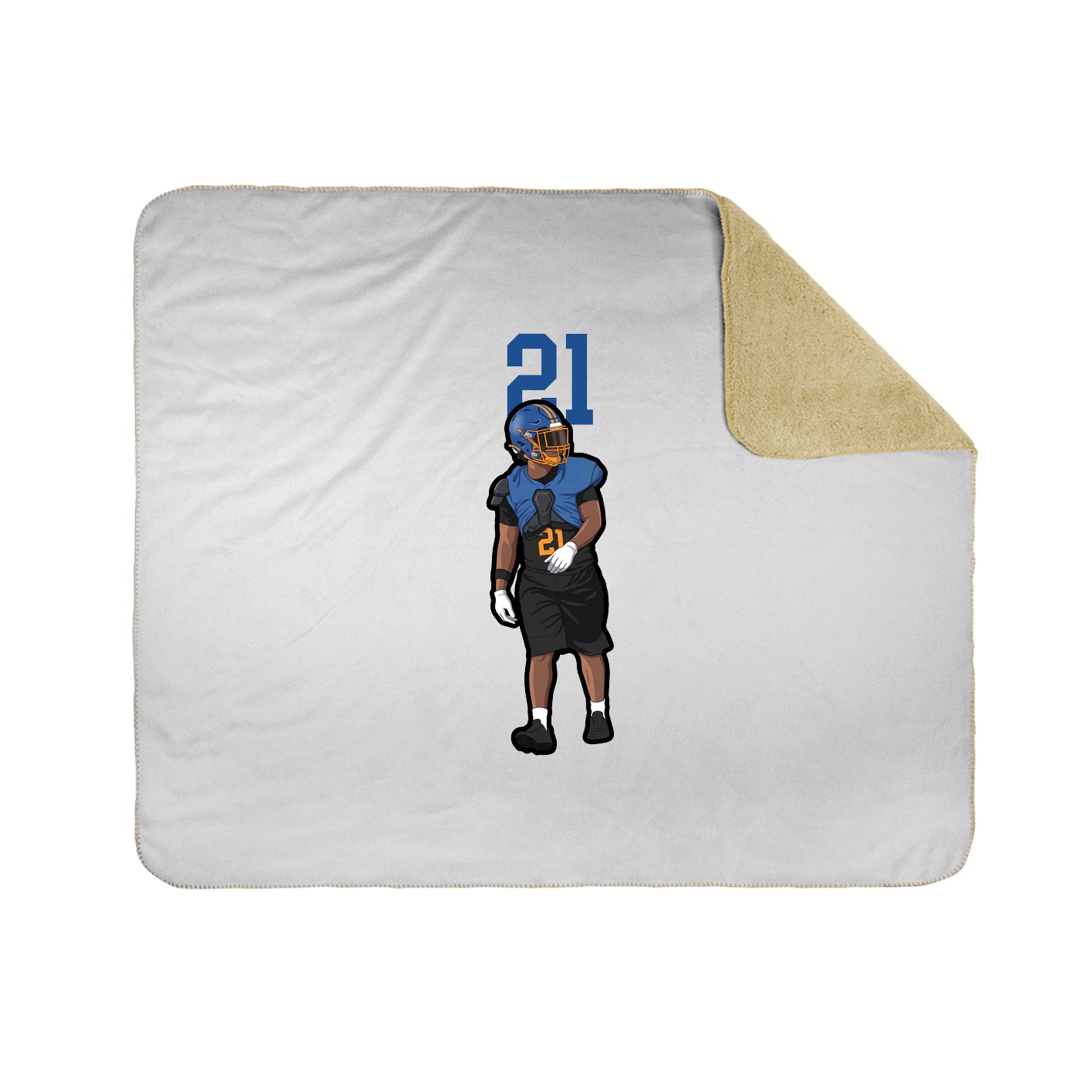 Throw Blanket — Number Top in White