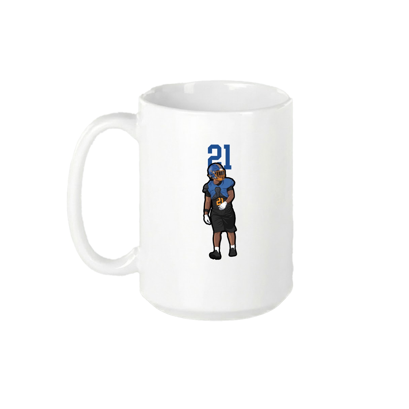 15oz Coffee Mug — Number Top in White