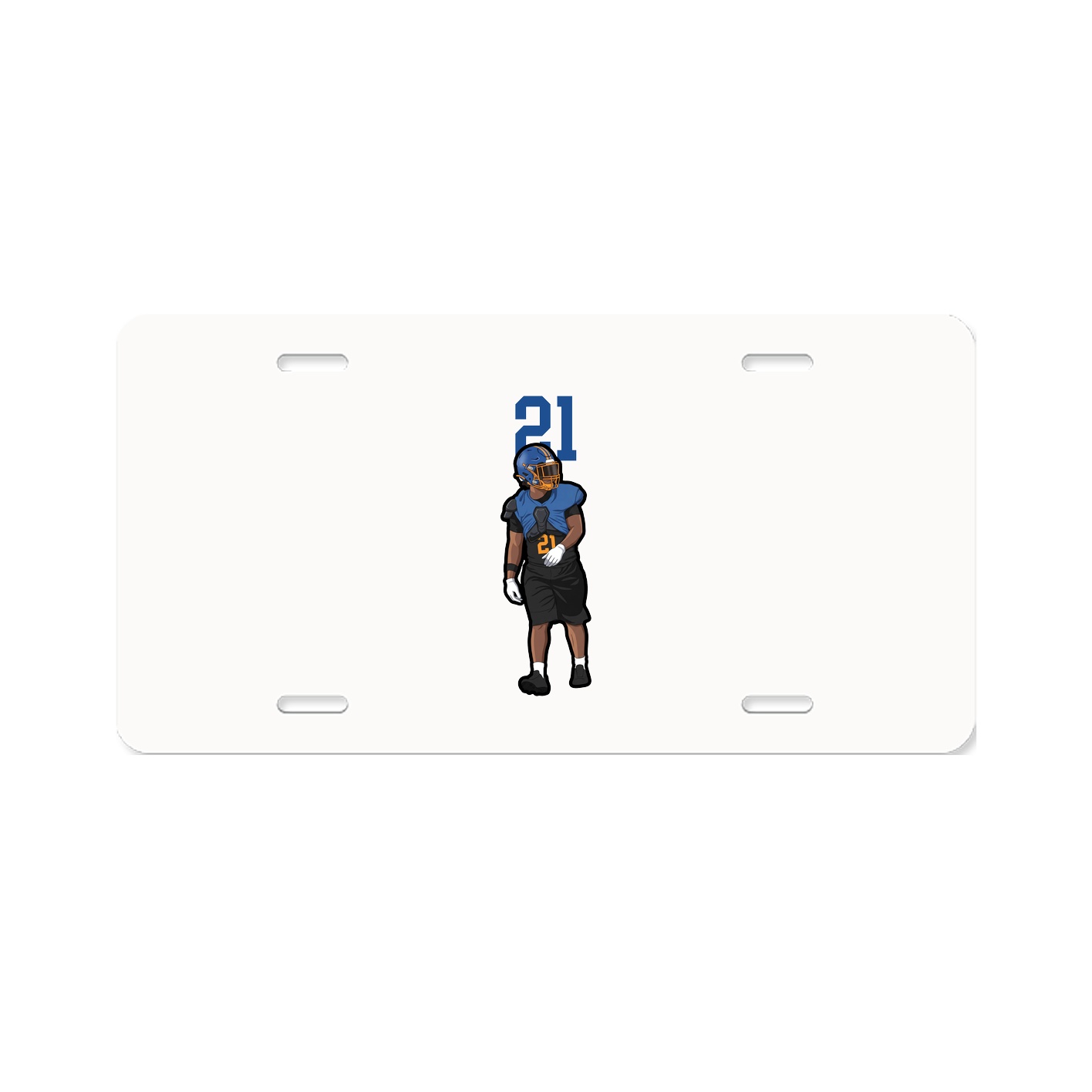 License Plate — Number Top in Classic