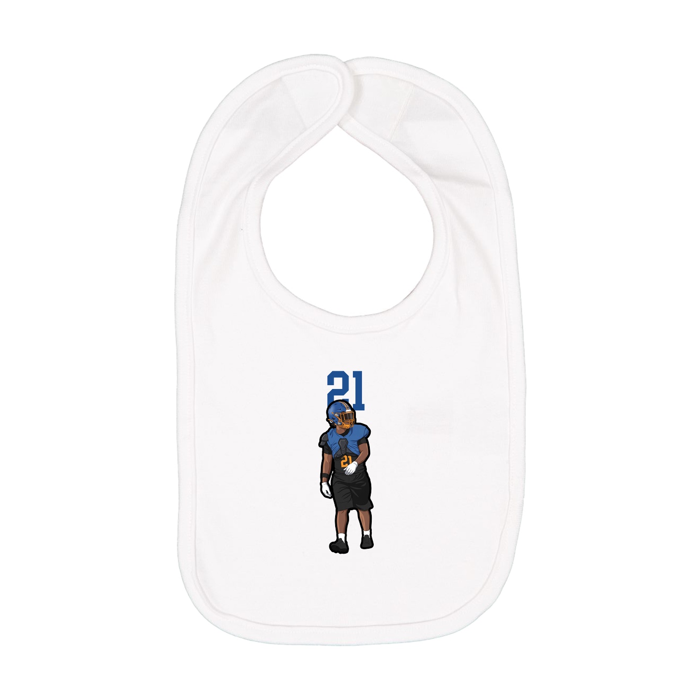 Infant Bib — Number Top in White