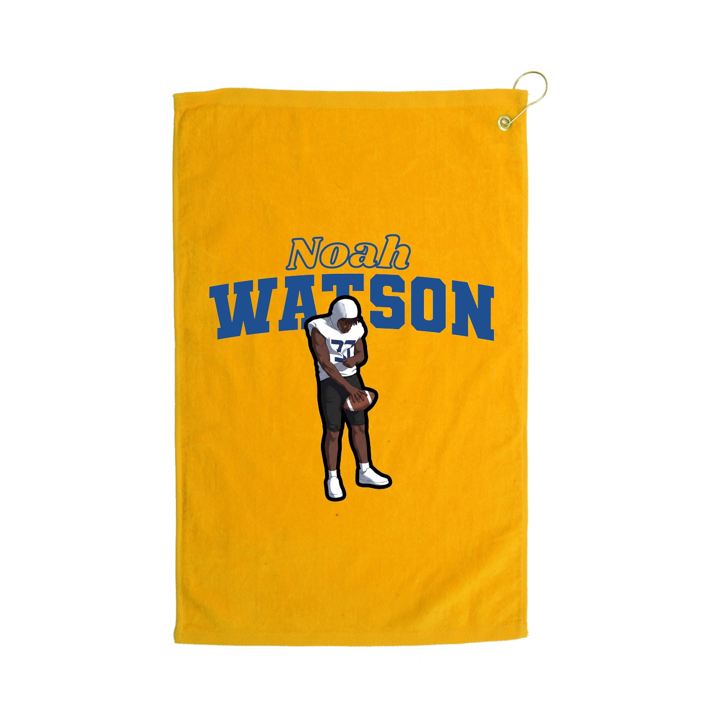 Golf Towel — Name Arch in Gold
