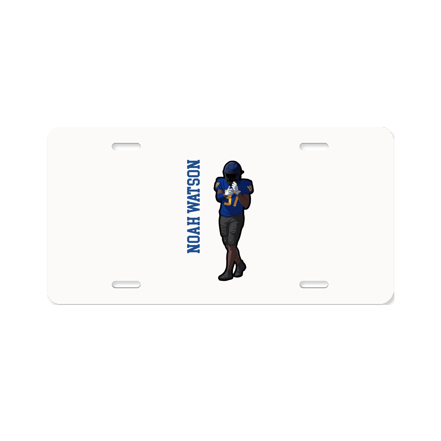License Plate — Name Vertical in Classic