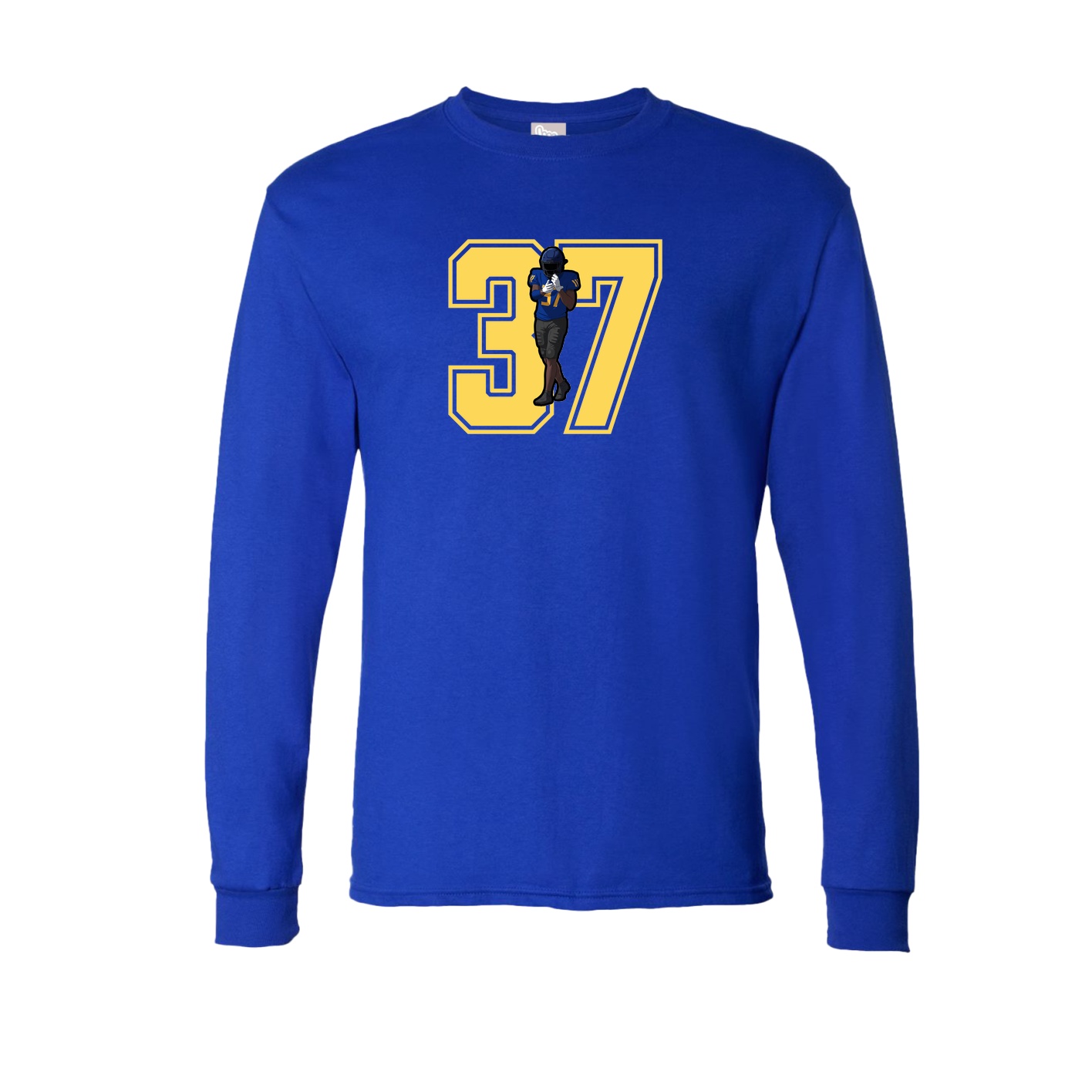 Long Sleeve Tee — Number in Royal