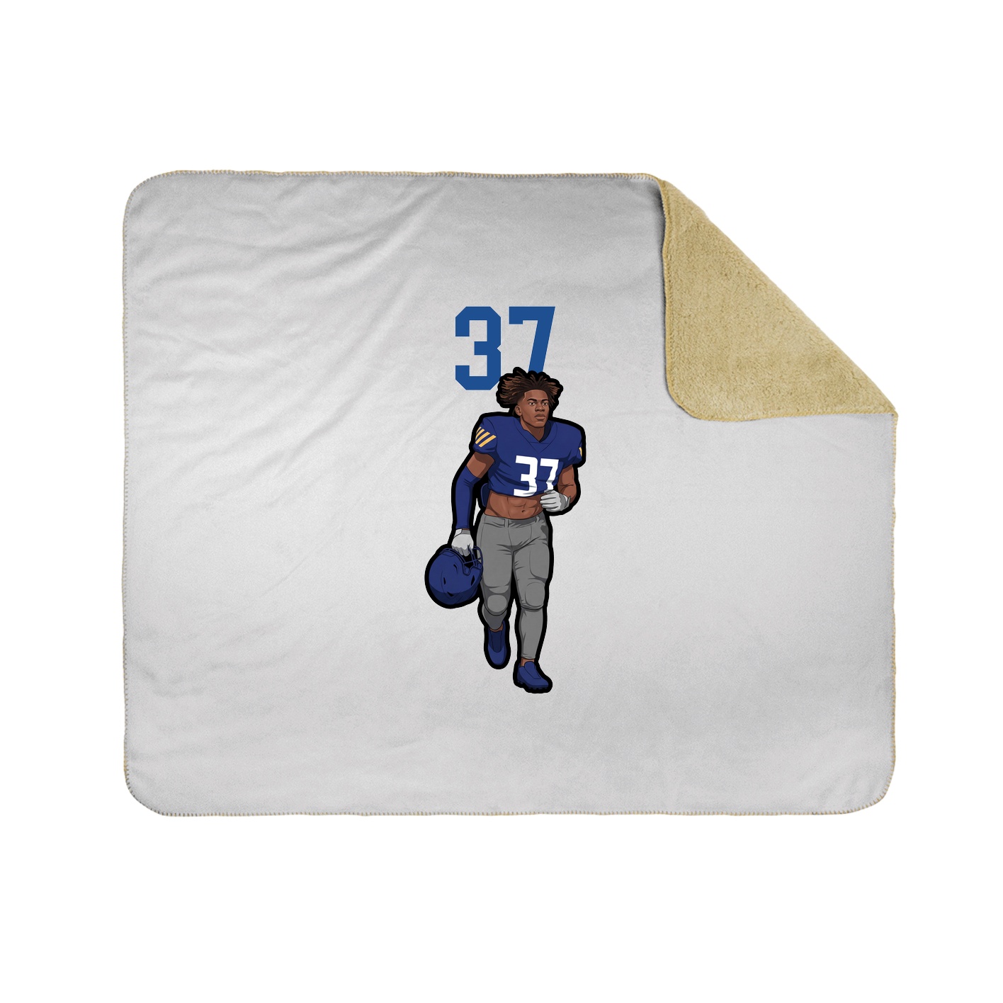 Throw Blanket — Number Top in White